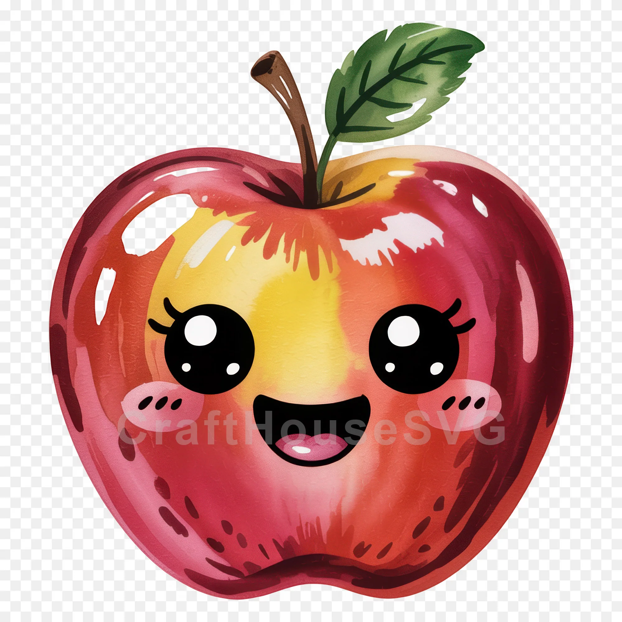 Kawaii Fruit Clipart Sublimation PNG Bundle - Image 2