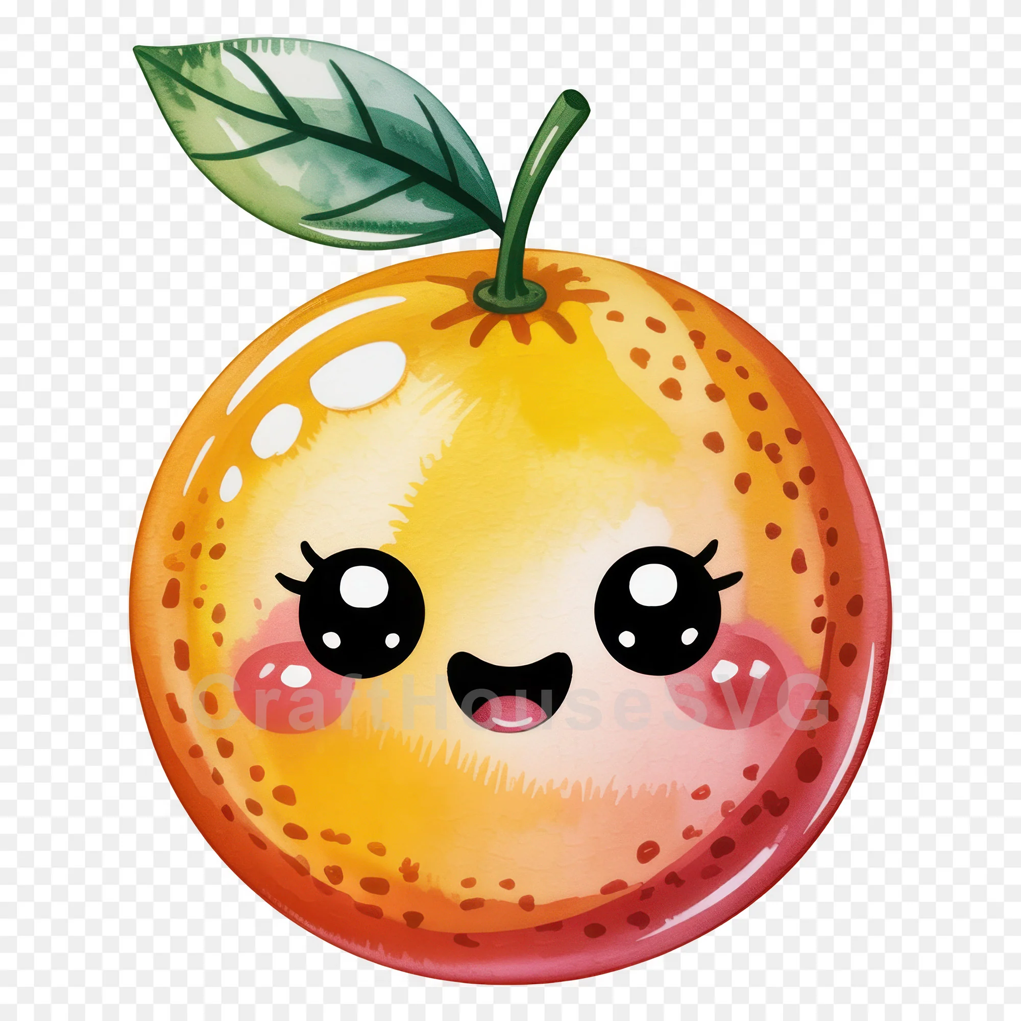 Kawaii Fruit Clipart Sublimation PNG Bundle - Image 27