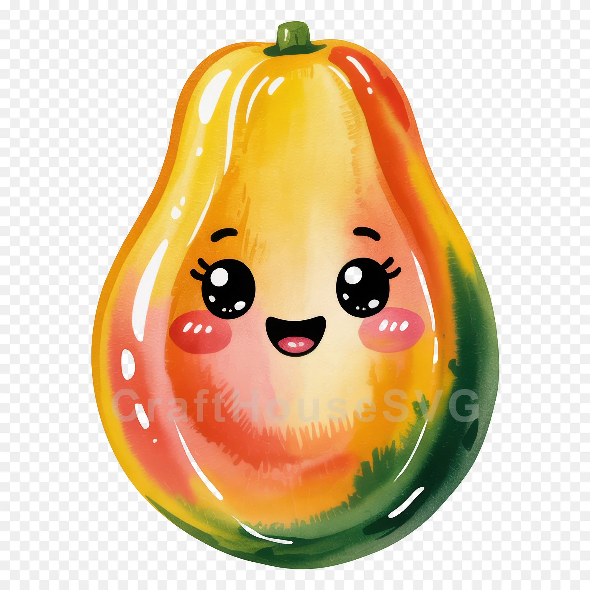 Kawaii Fruit Clipart Sublimation PNG Bundle - Image 28
