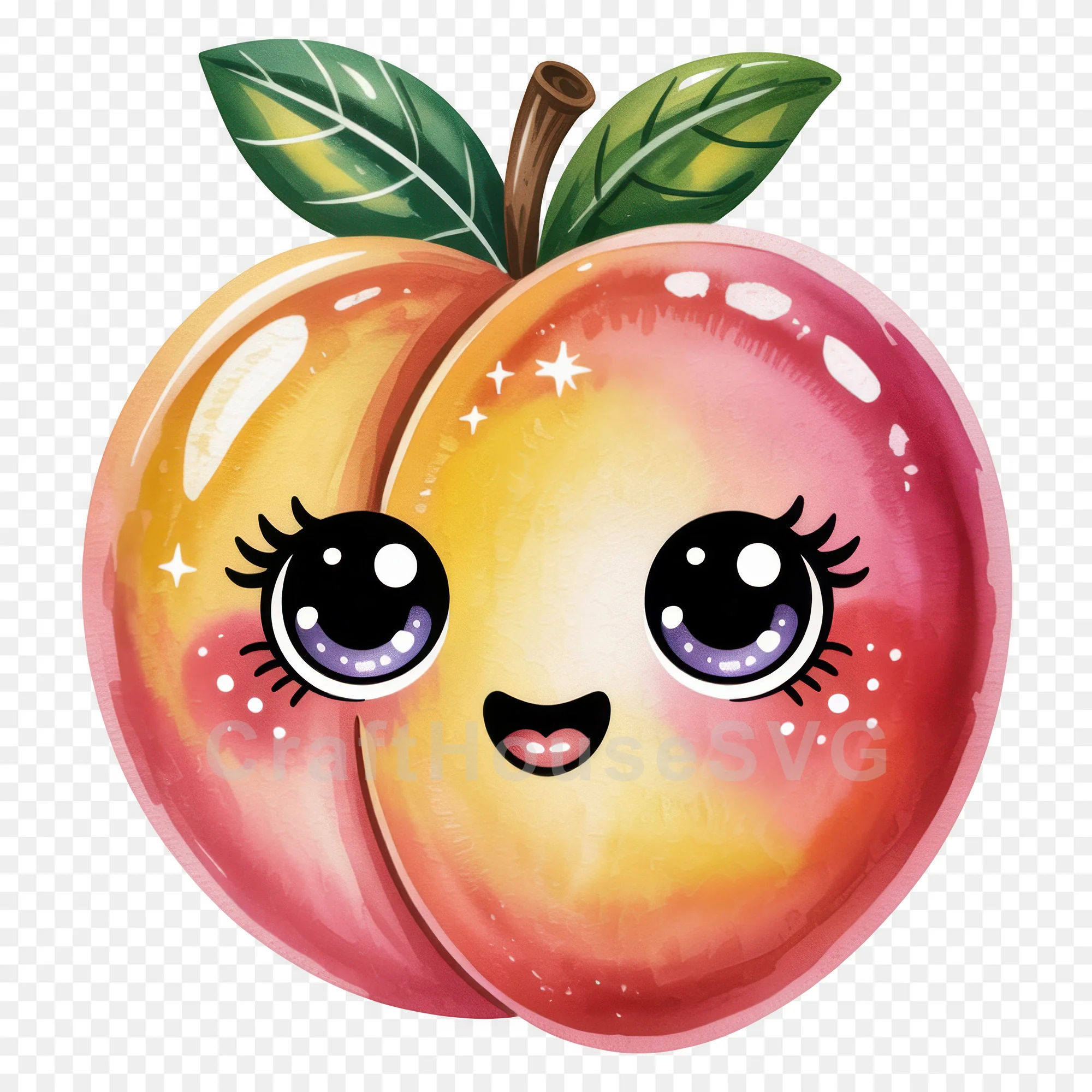 Kawaii Fruit Clipart Sublimation PNG Bundle - Image 29