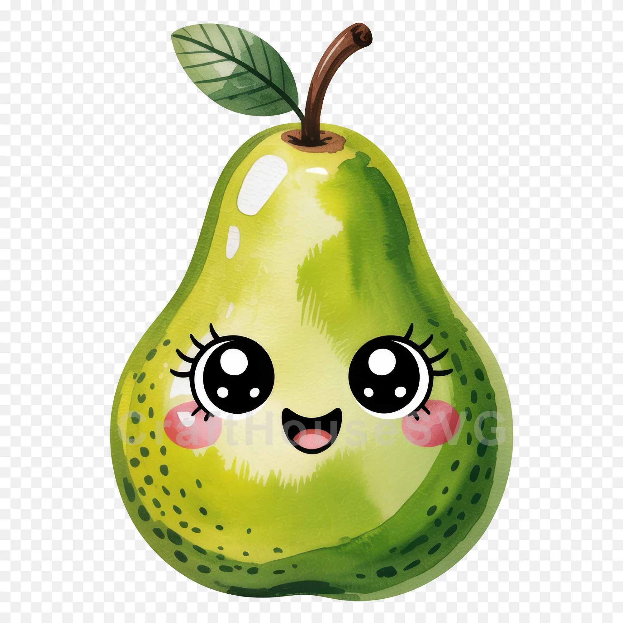 Kawaii Fruit Clipart Sublimation PNG Bundle - Image 30