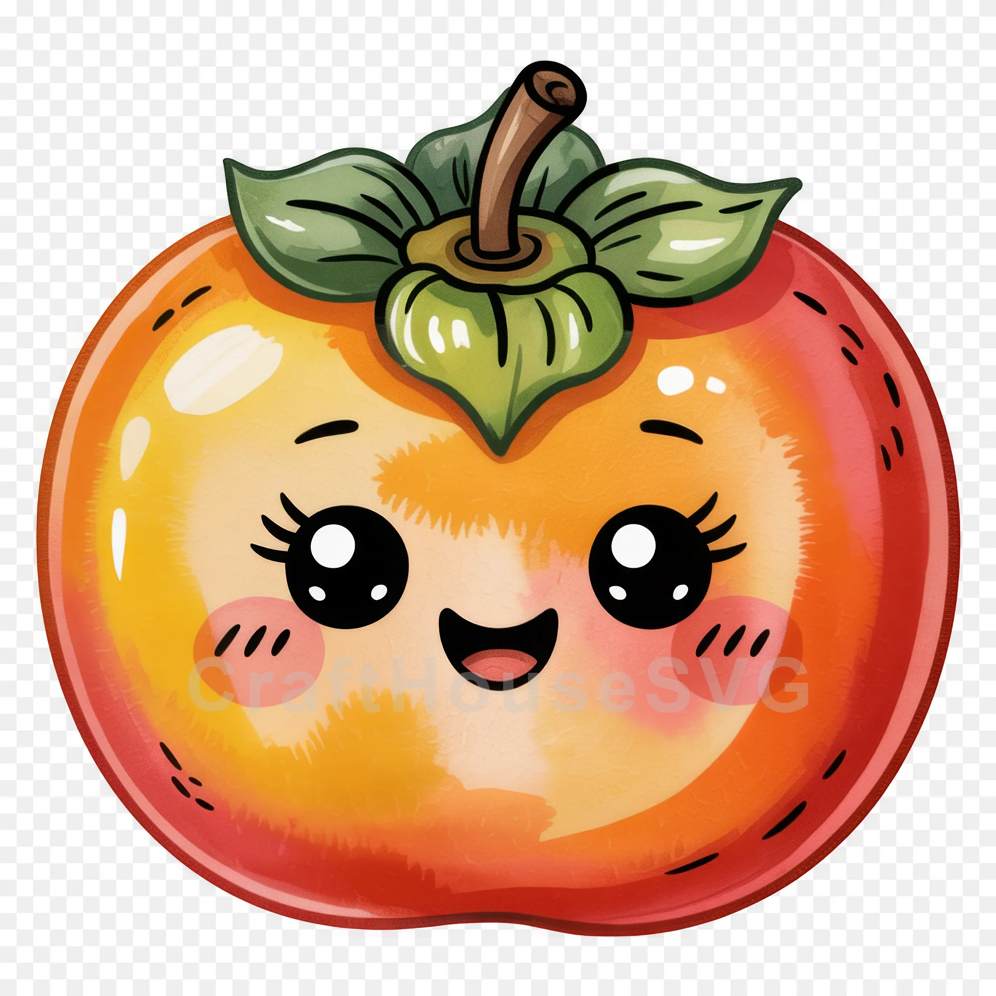 Kawaii Fruit Clipart Sublimation PNG Bundle - Image 31