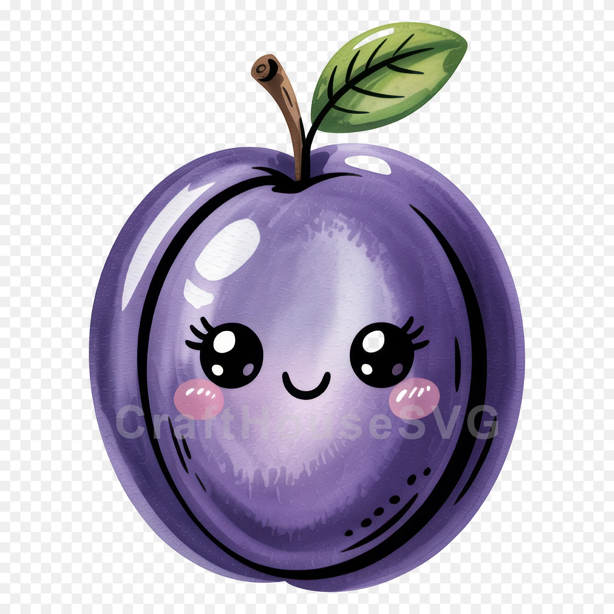Kawaii Fruit Clipart Sublimation PNG Bundle - Image 33