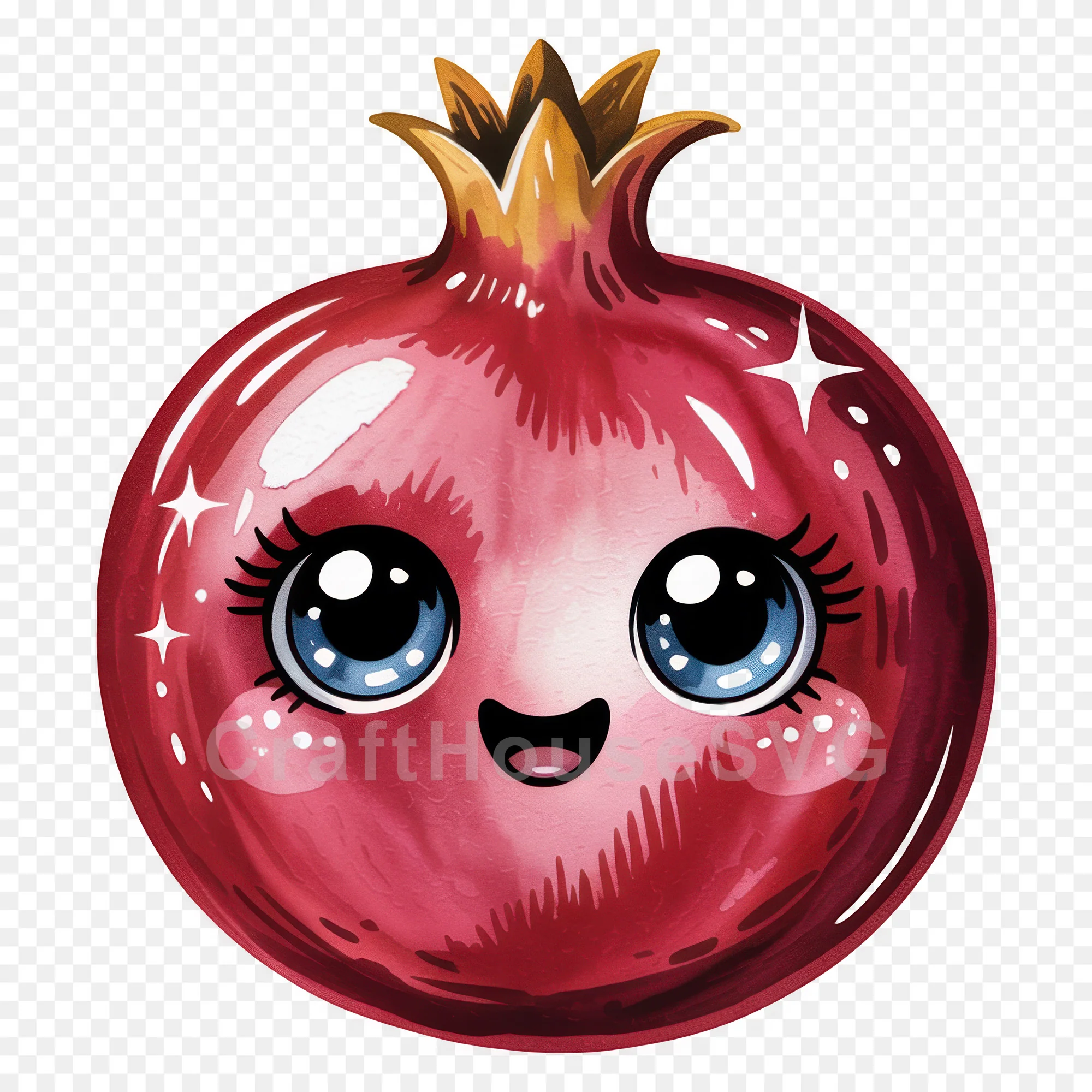 Kawaii Fruit Clipart Sublimation PNG Bundle - Image 34