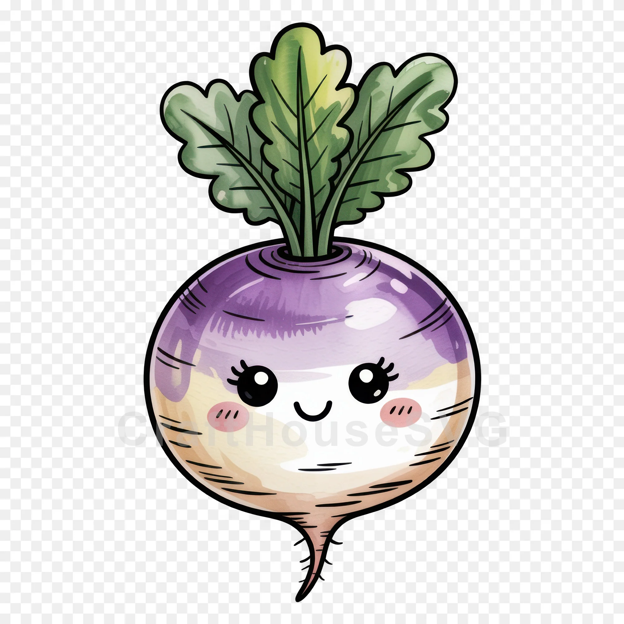 Kawaii Vegetables Clipart Sublimation Bundle PNG - Image 30