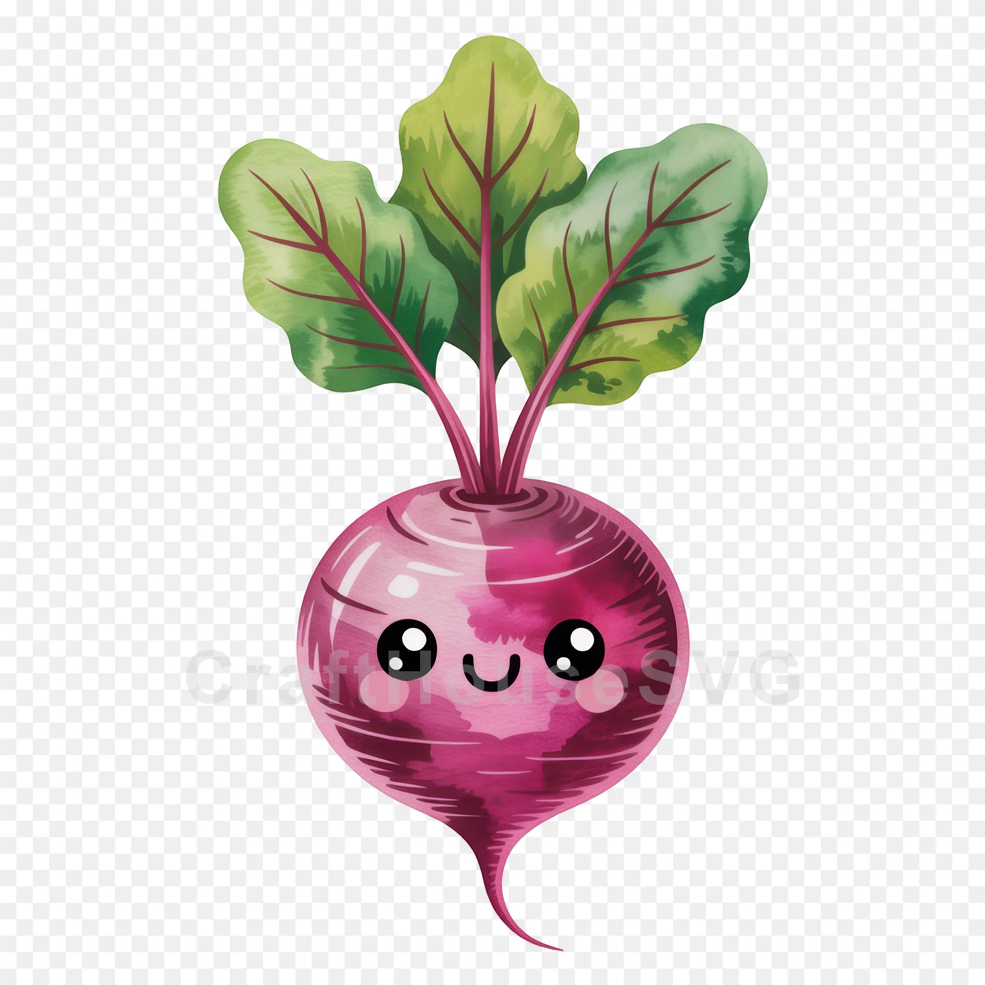 Kawaii Vegetables Clipart Sublimation Bundle PNG - Image 4