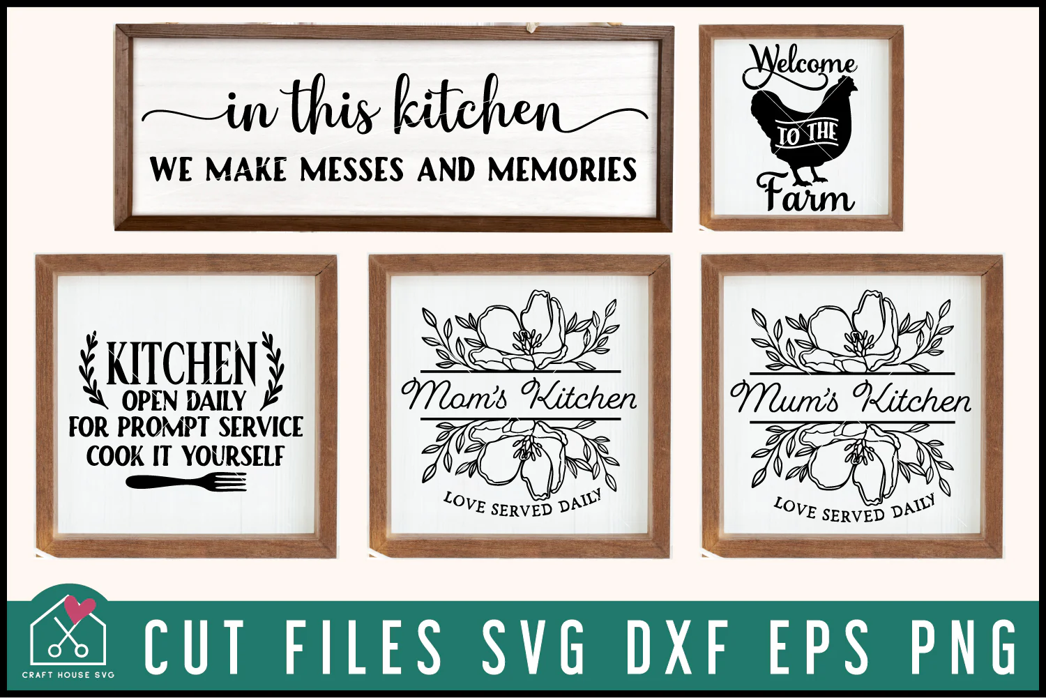 Kitchen SVG Bundle Farmhouse Sign Cut File - Image 4