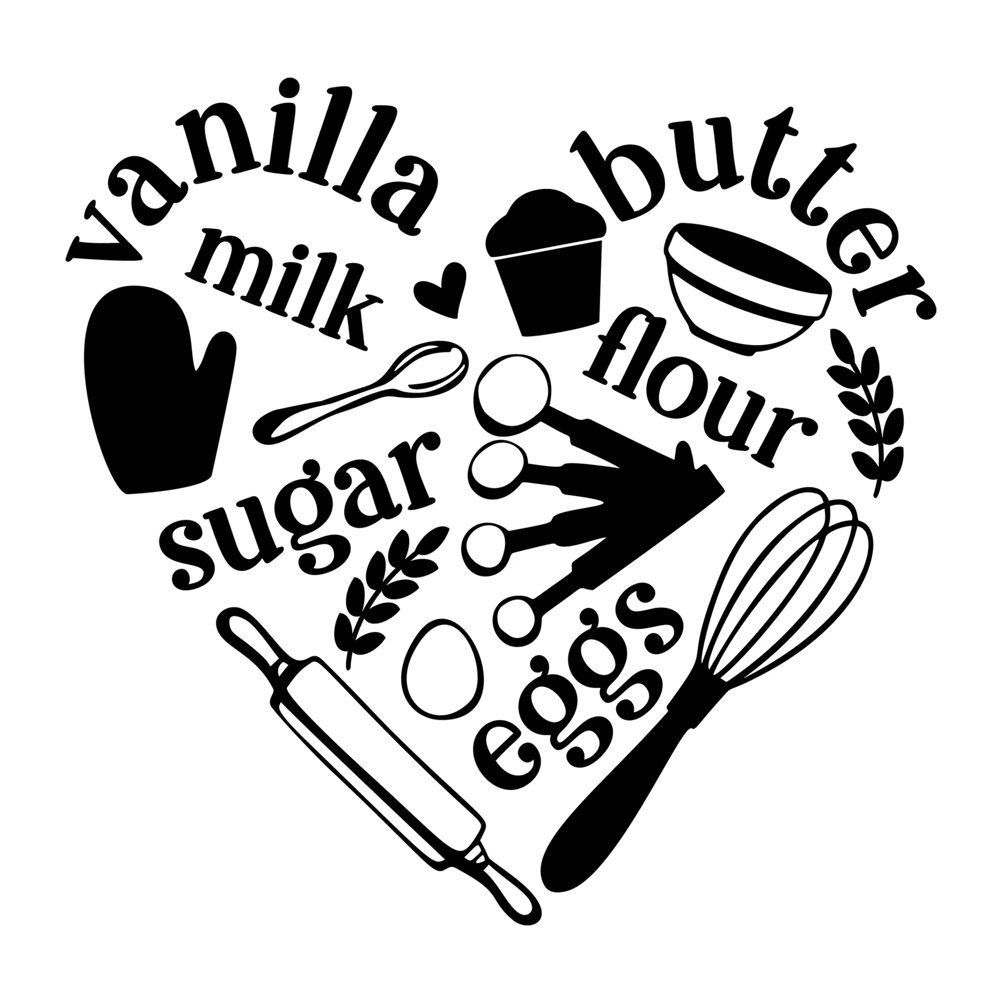 Kitchen Heart Baking SVG