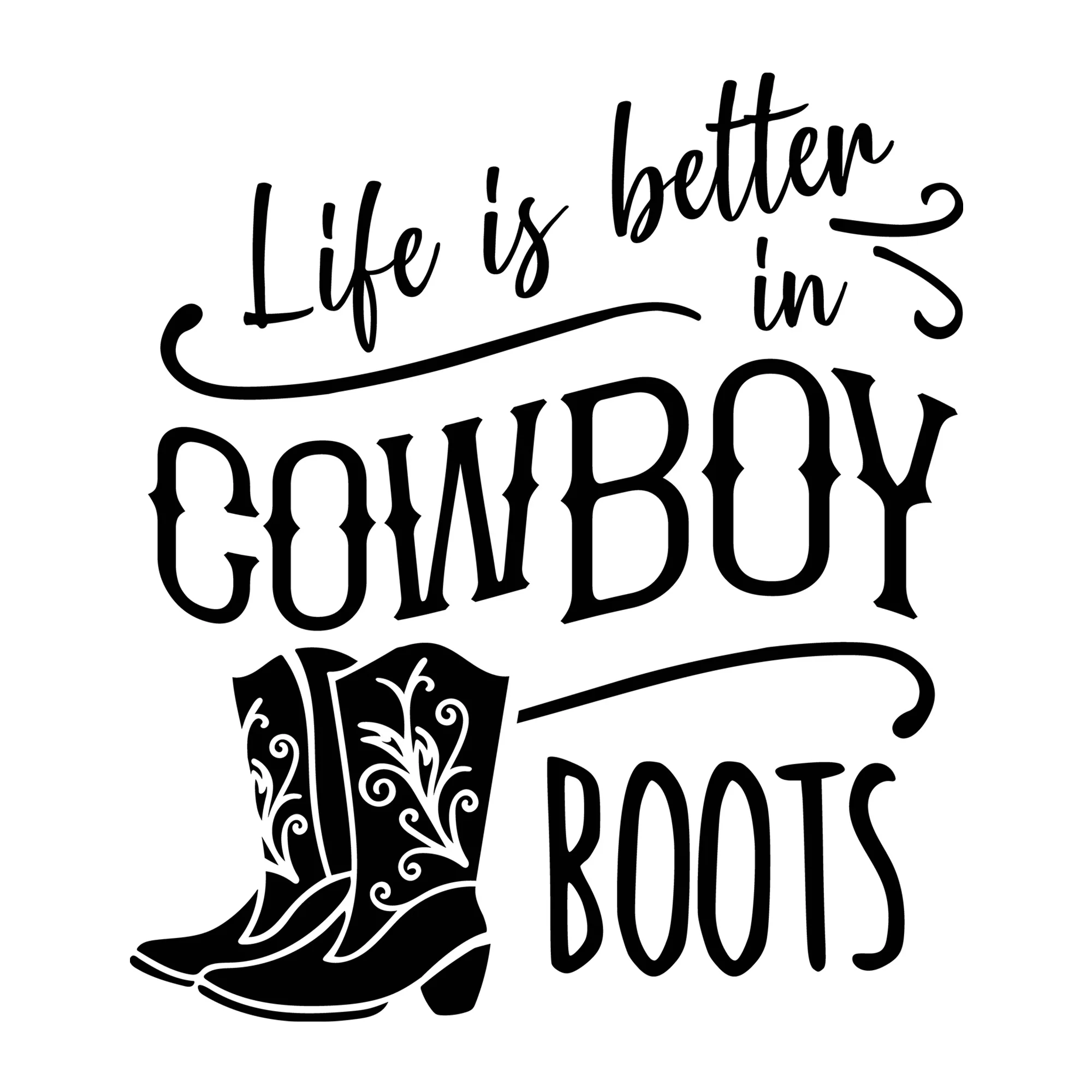 Life Is Better In Cowboy Boots SVG
