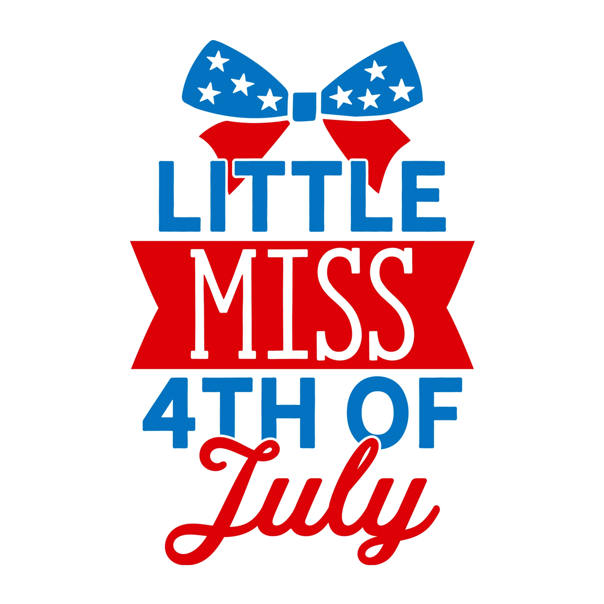 Little Miss 4th of July SVG