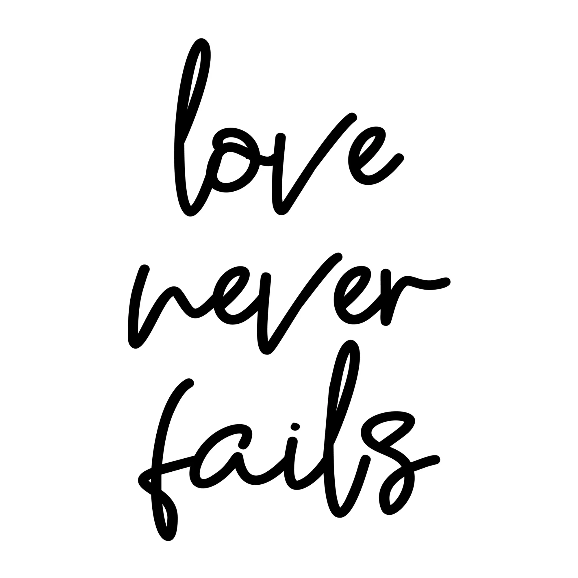 Love Never Fails SVG