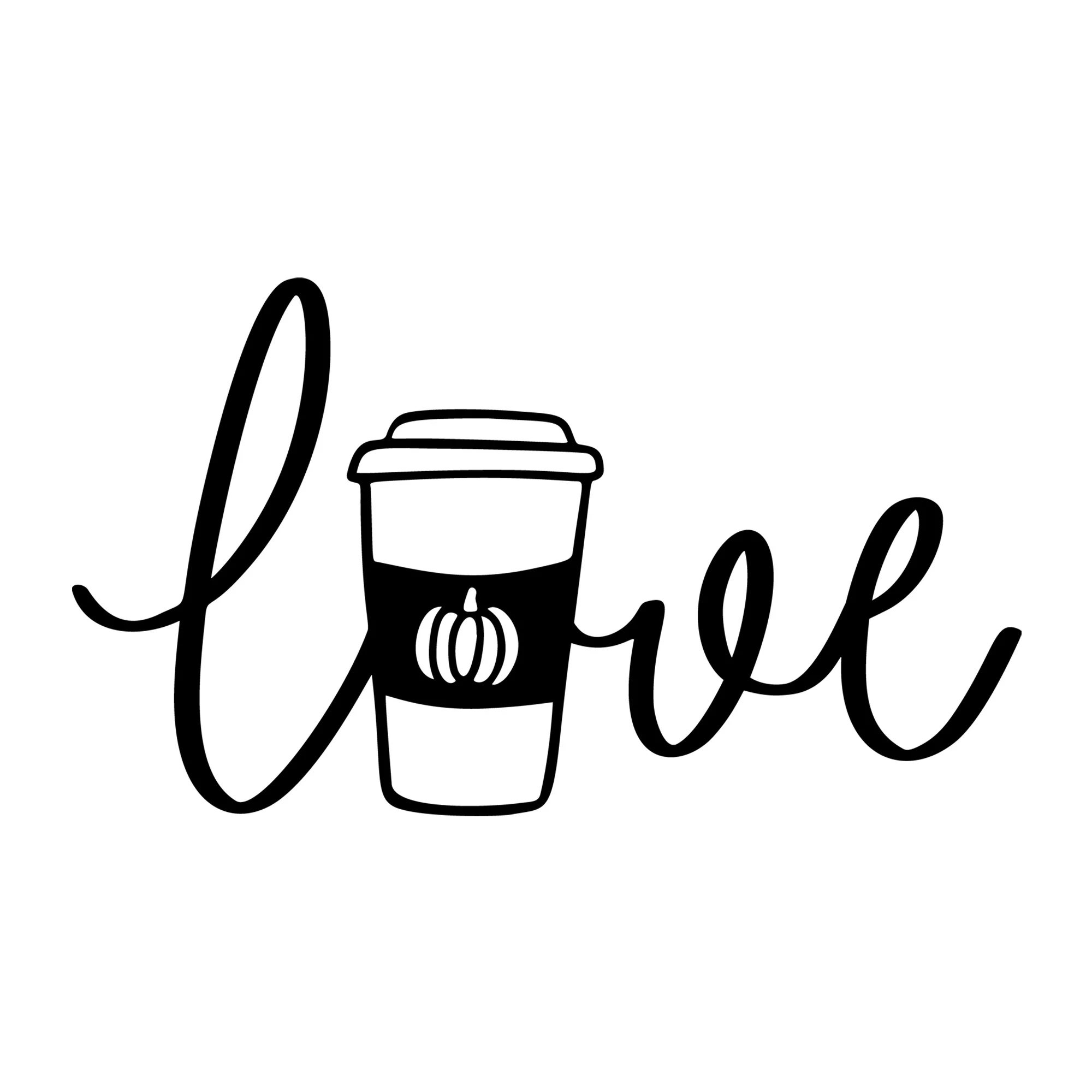 Love Pumpkin Spice Latte SVG