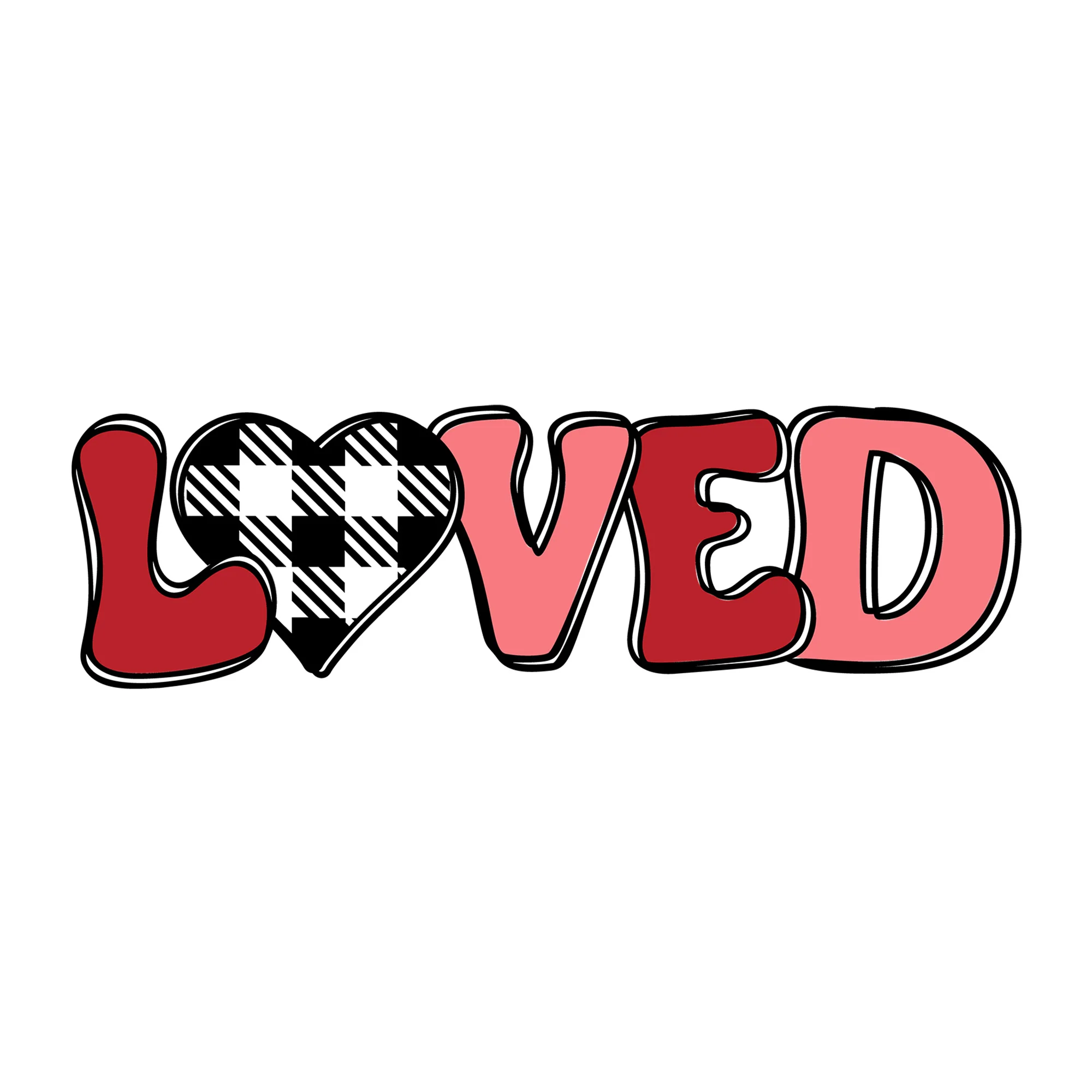 Loved Plaid SVG