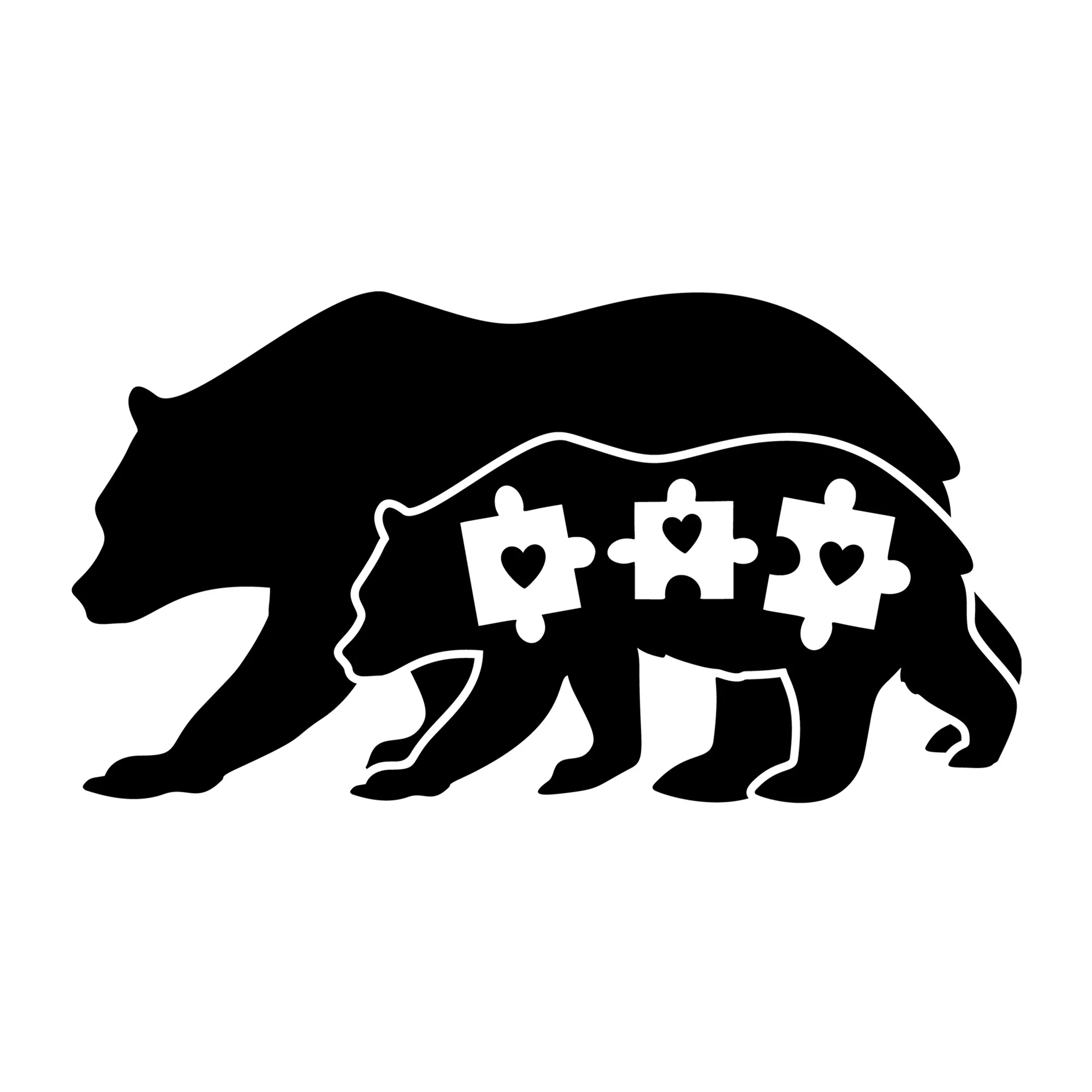 Mama And Baby Bear Autism SVG