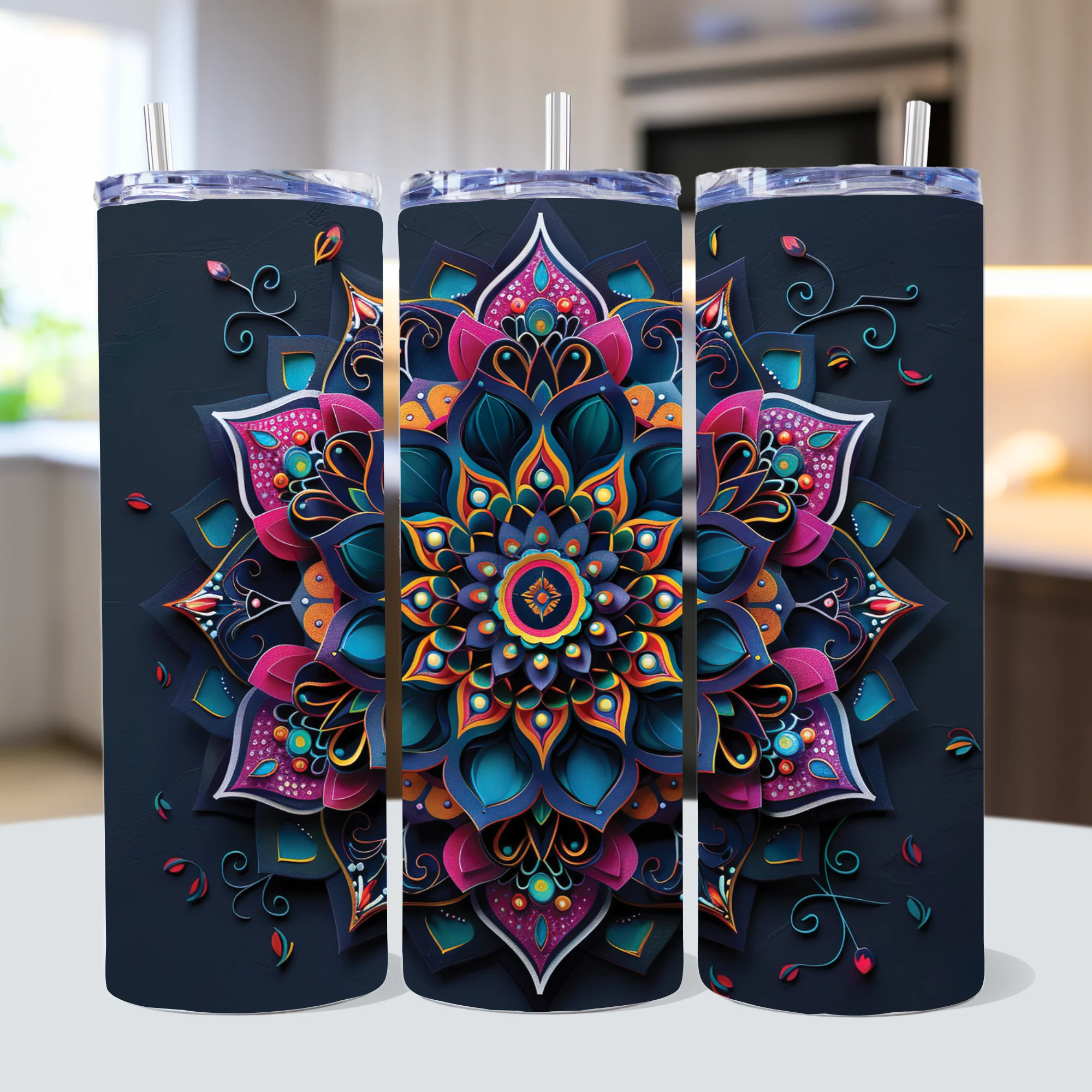 Mandala Tumbler Sublimation Bundle PNG 20 oz - Image 2