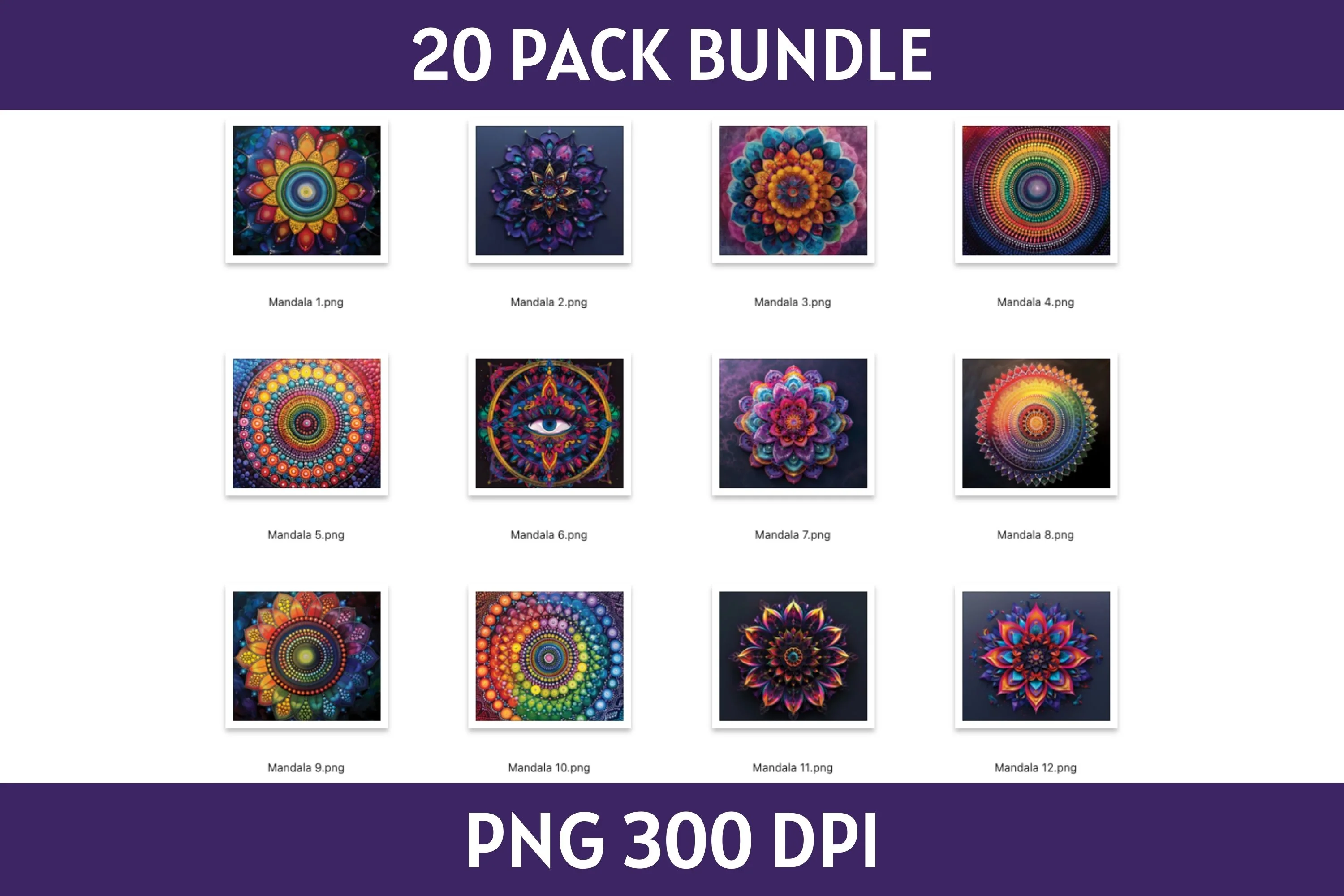 Mandala Tumbler Sublimation Bundle PNG 20 oz - Image 3