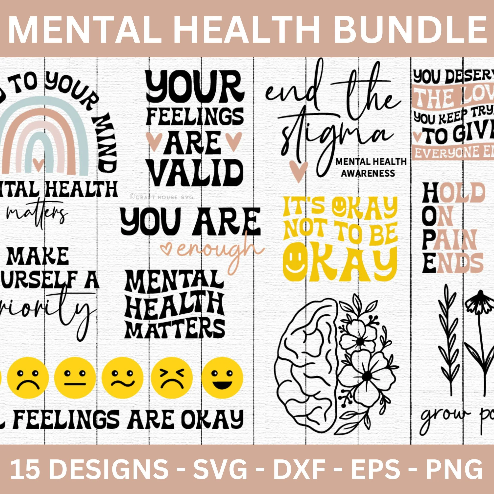 Mental Health Awareness SVG Bundle