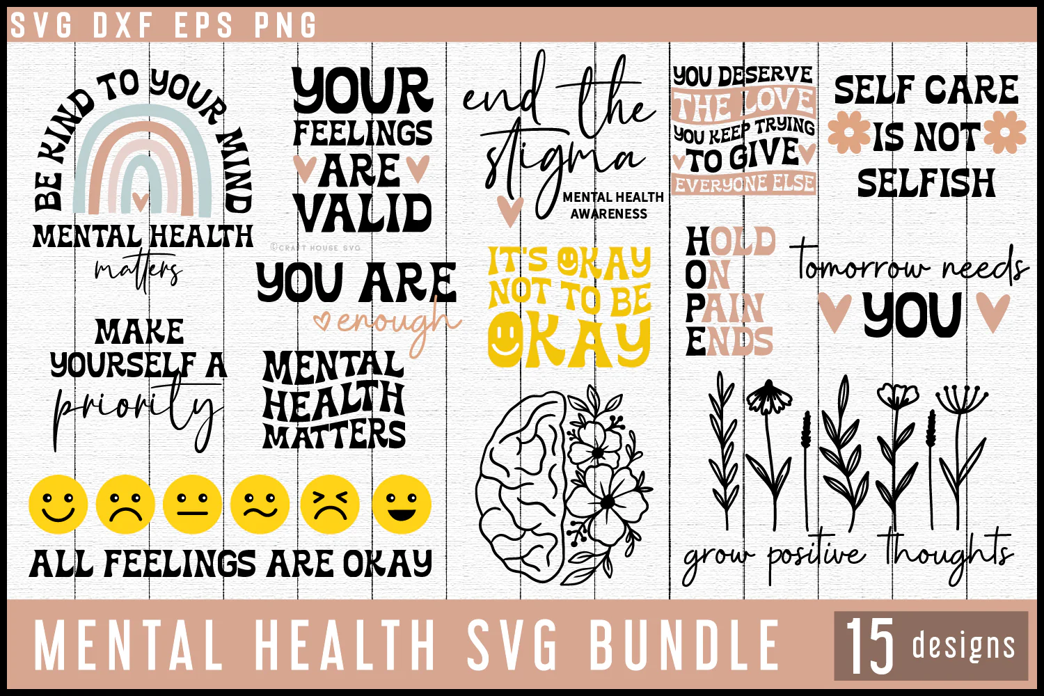 Mental Health Awareness SVG Bundle - Image 2