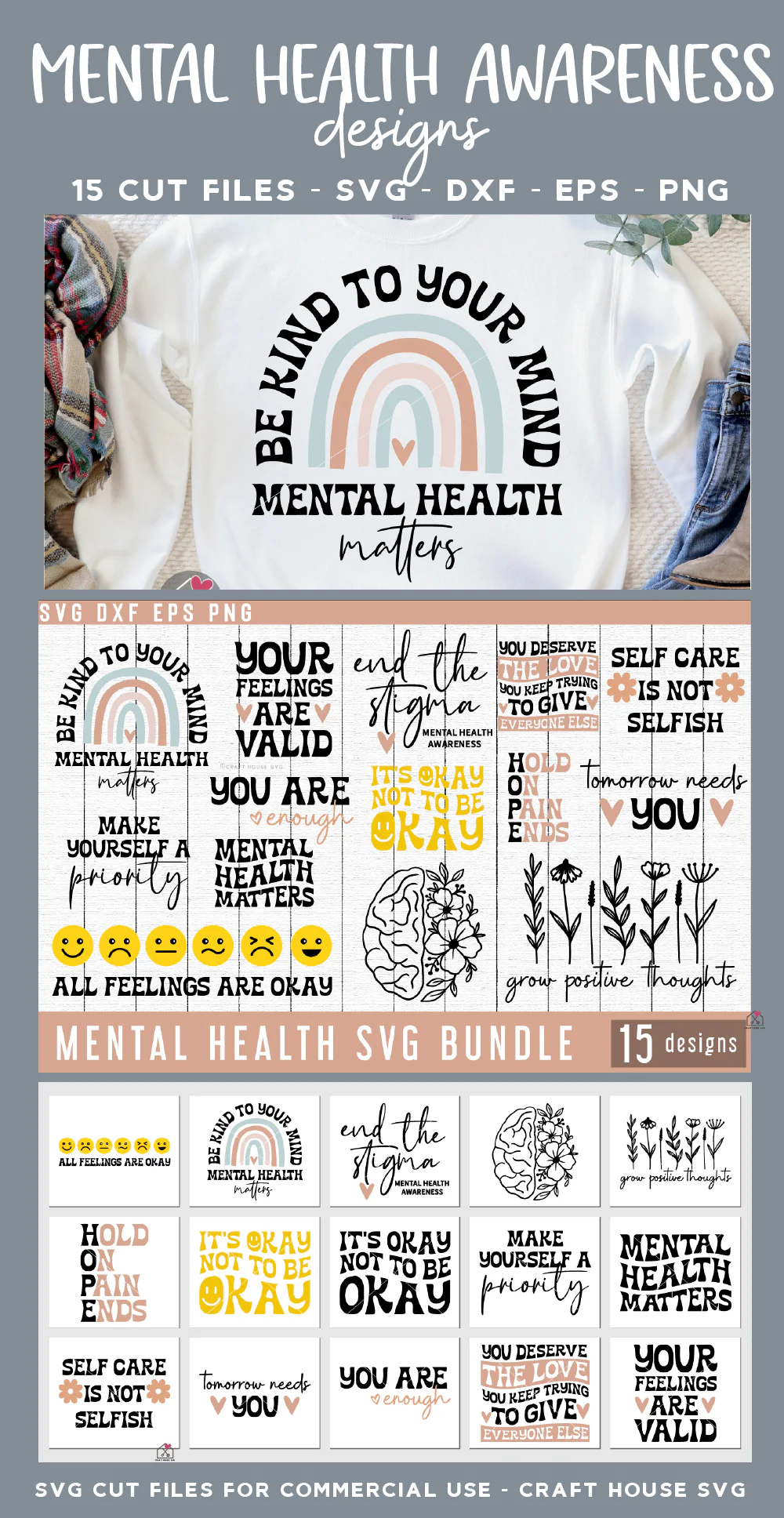 Mental Health Awareness SVG Bundle - Image 4