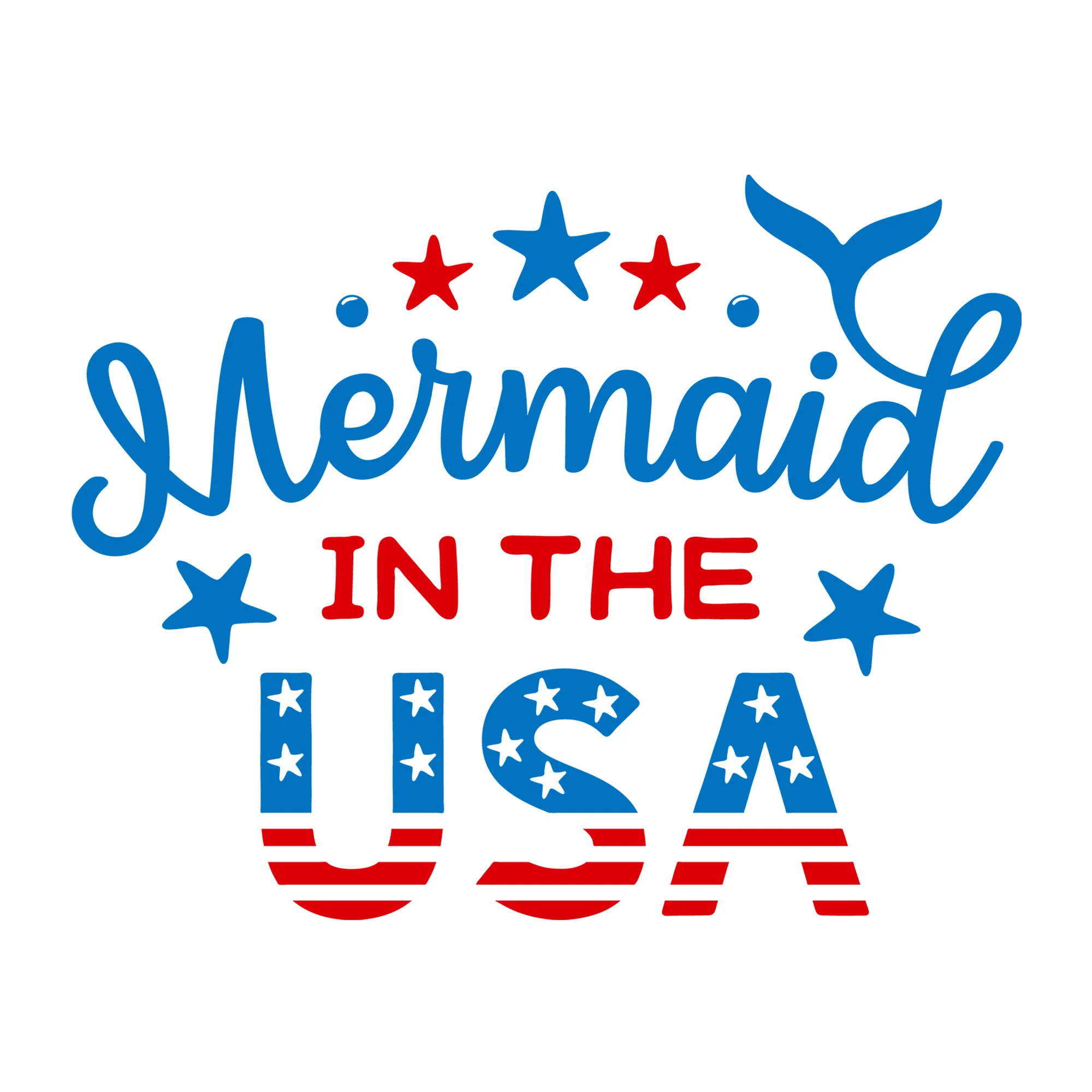 Mermaid in the USA SVG