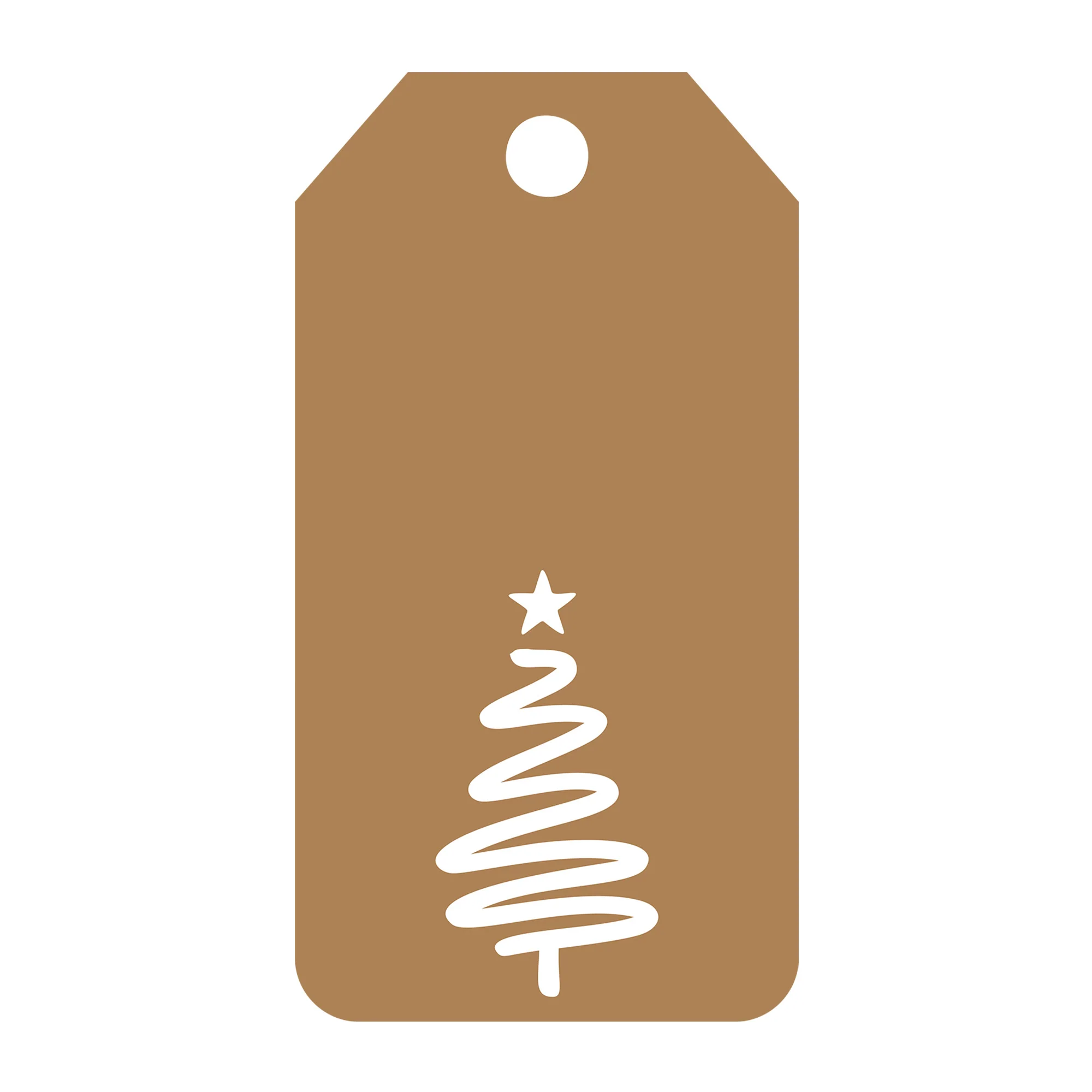 Minimal Christmas Tree Gift Tag SVG