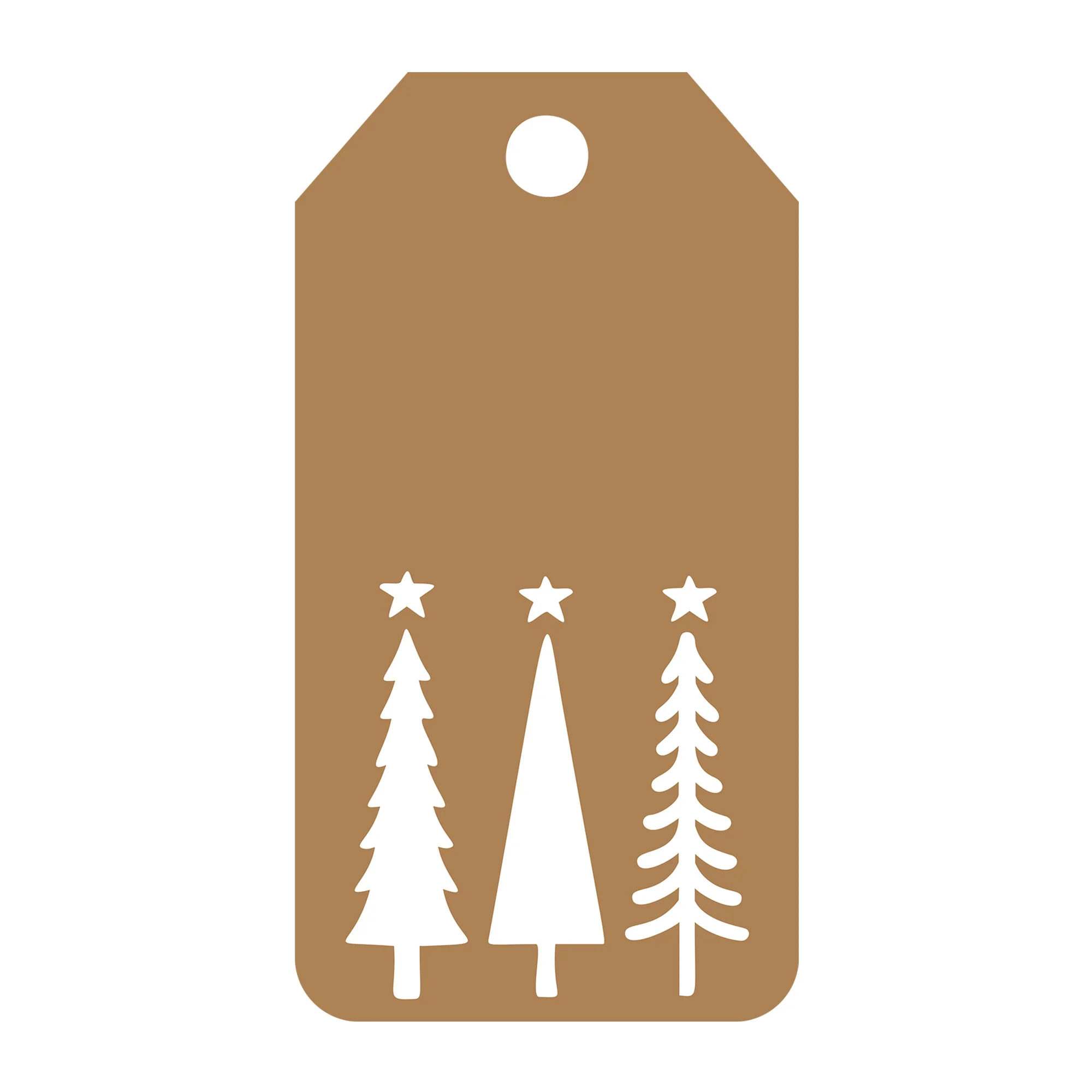 Minimal Christmas Tree Gift Tag SVG