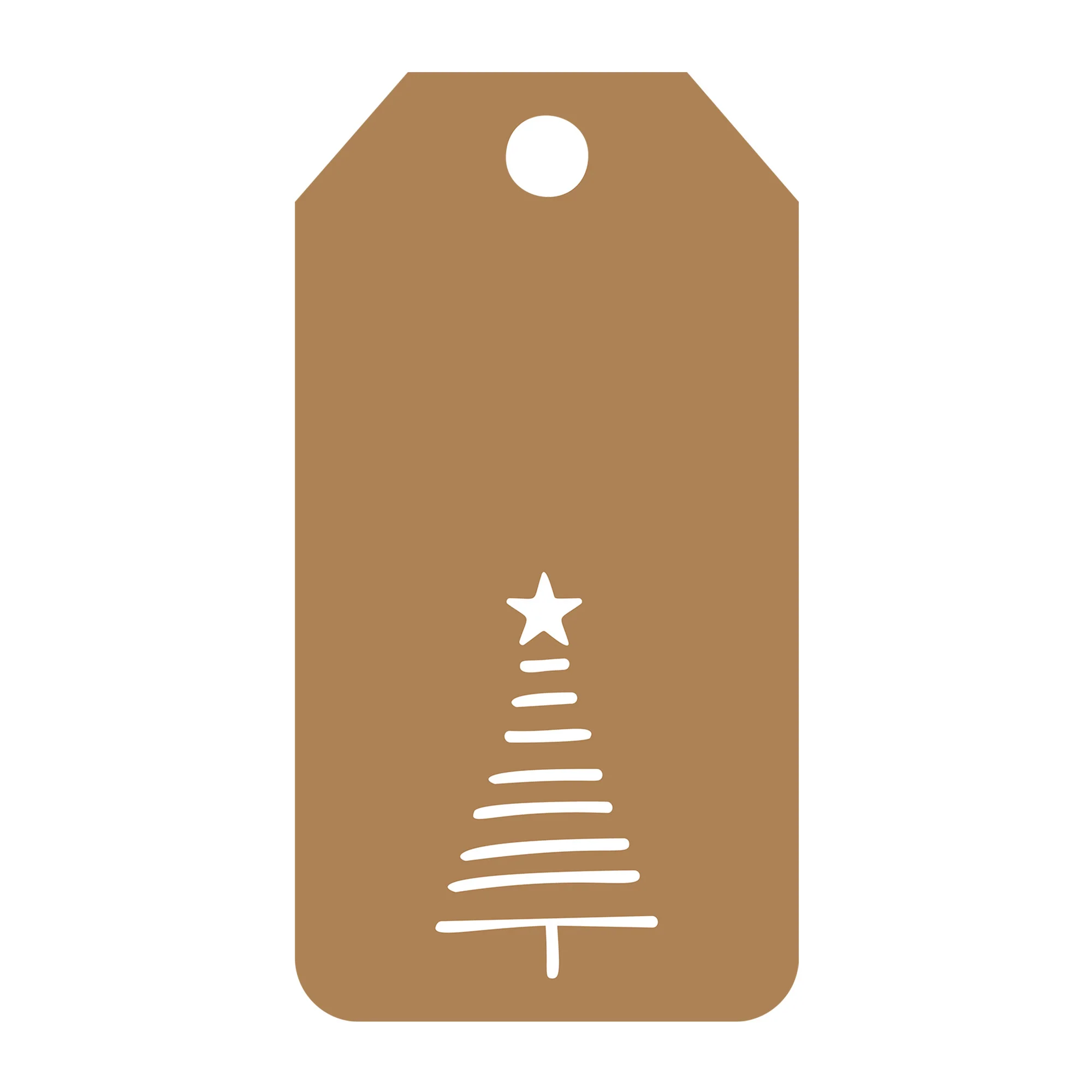 Minimal Christmas Tree Gift Tag SVG