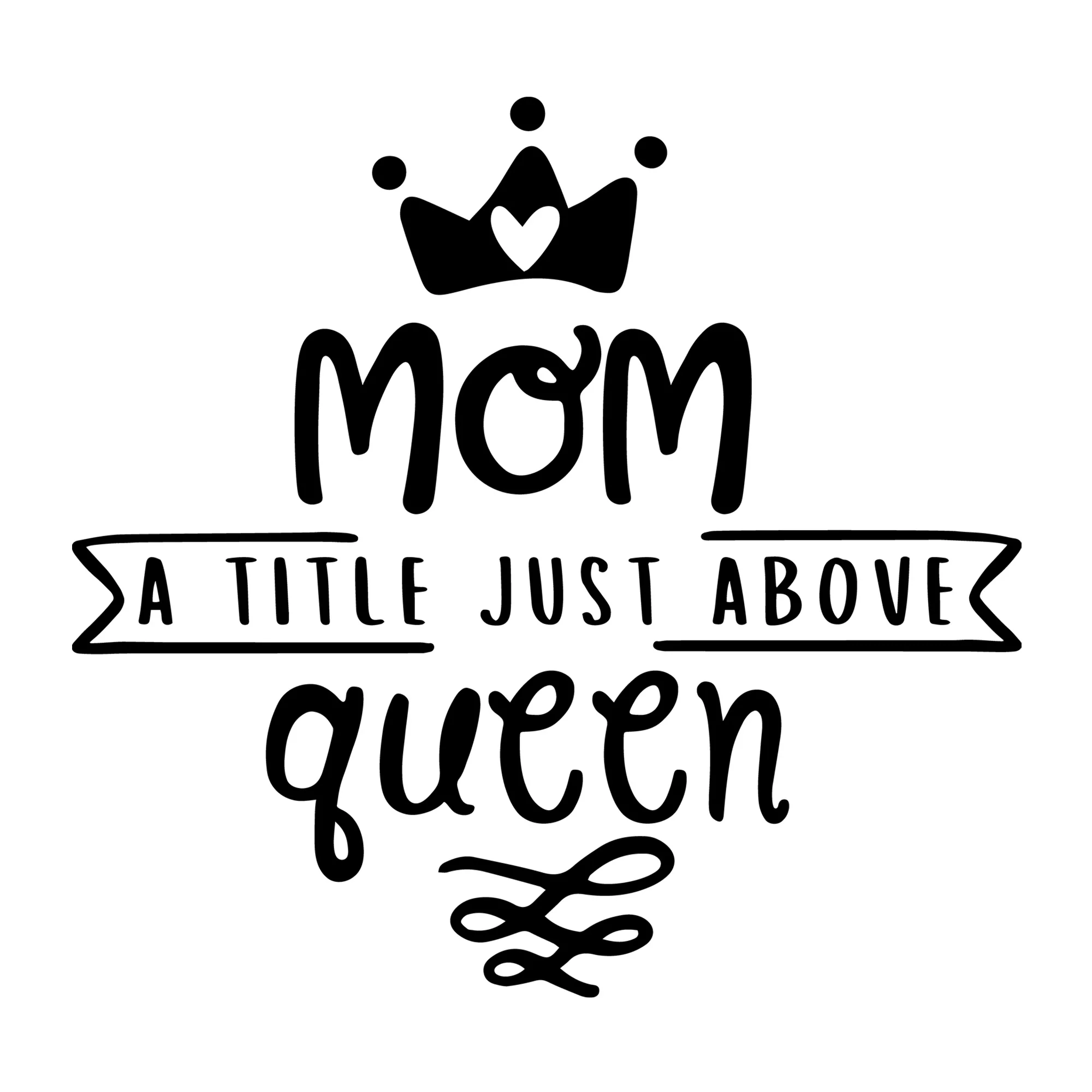 Mom a Title Just Above Queen SVG