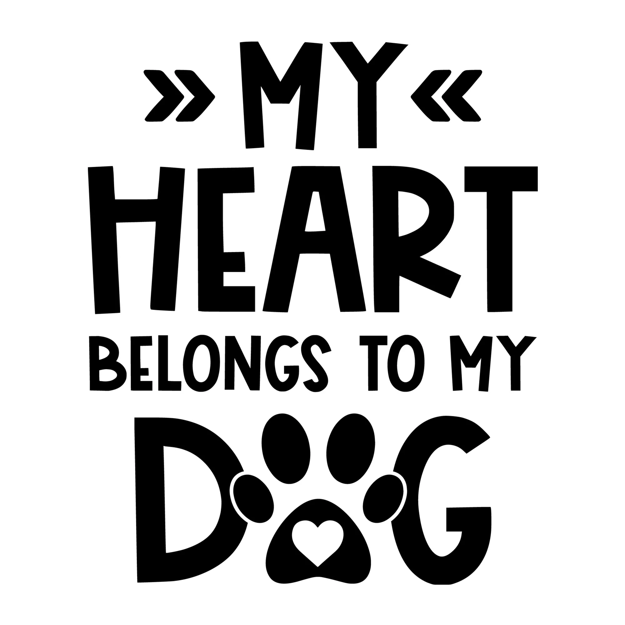 My Heart Belongs to My Dog SVG
