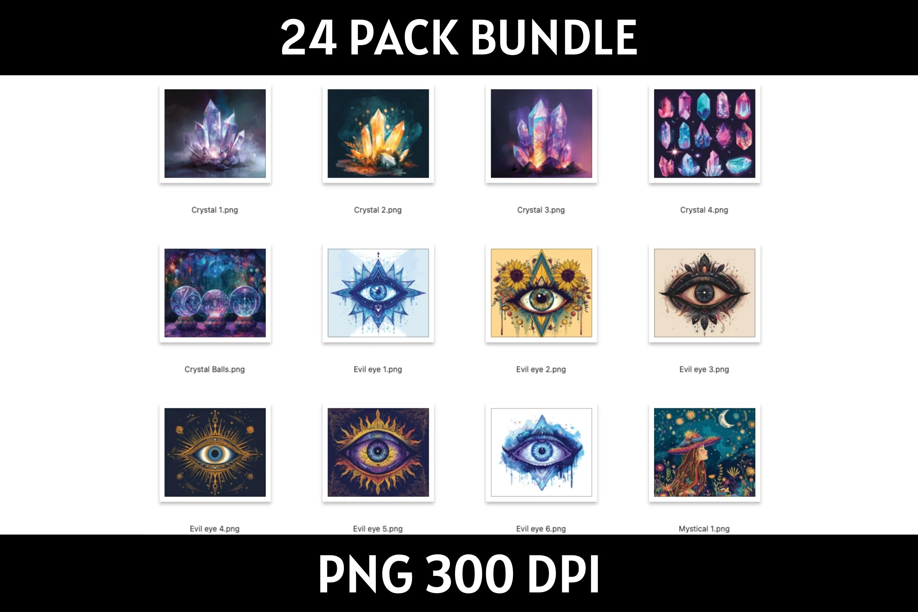 Mystical Tumbler Sublimation Bundle PNG 20 oz - Image 3