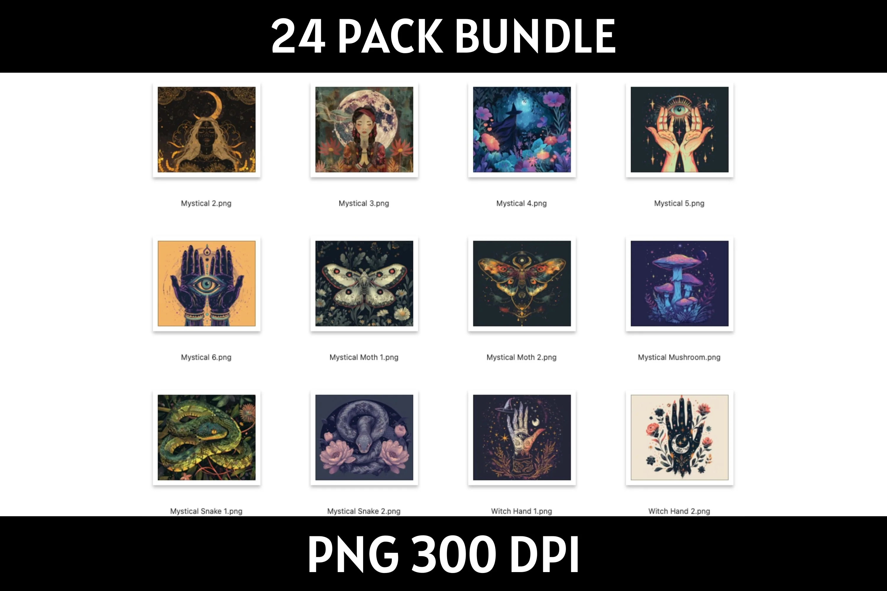 Mystical Tumbler Sublimation Bundle PNG 20 oz - Image 4