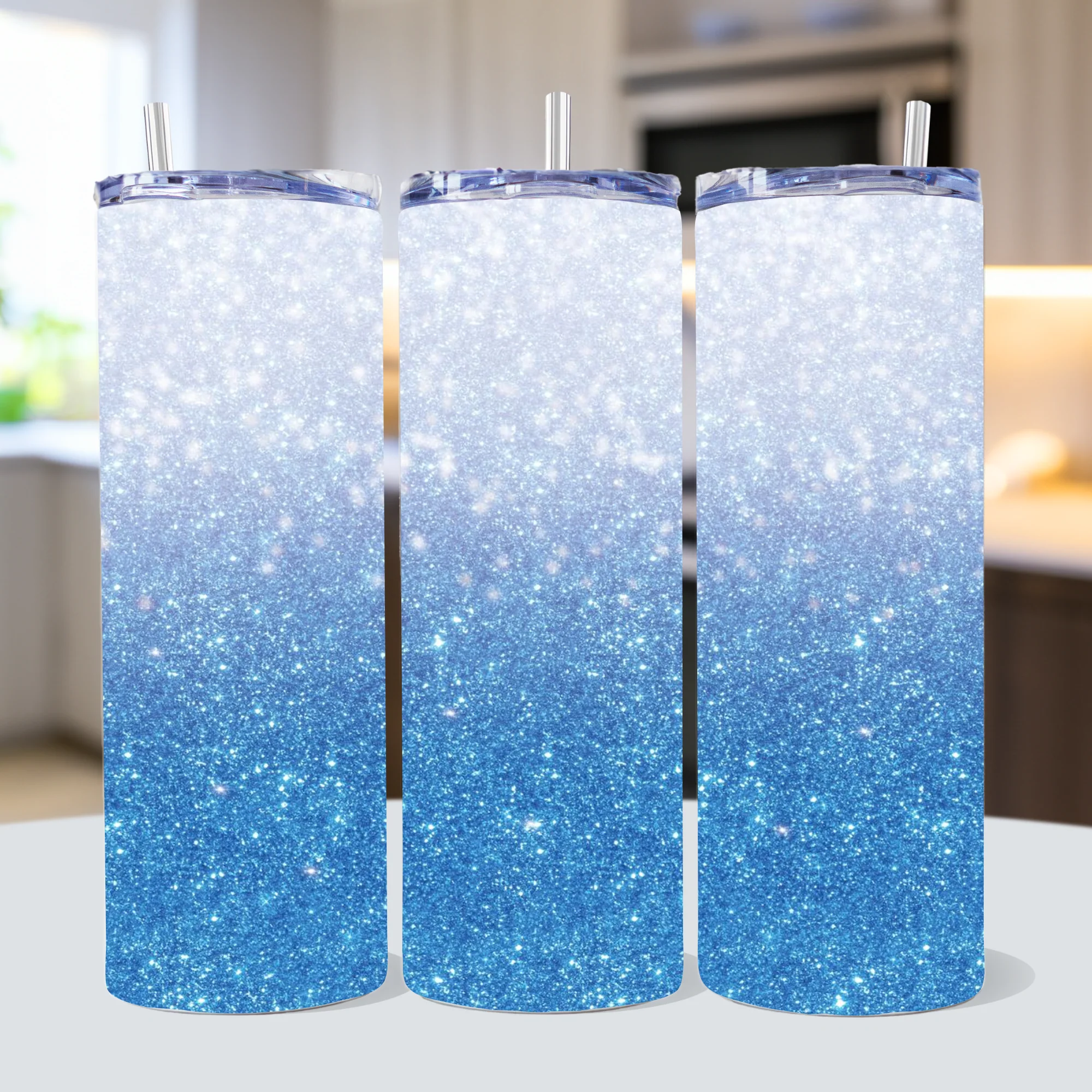 Ombre Glitter 20 oz Tumbler Wrap Bundle Sublimation Designs JPG - Image 2