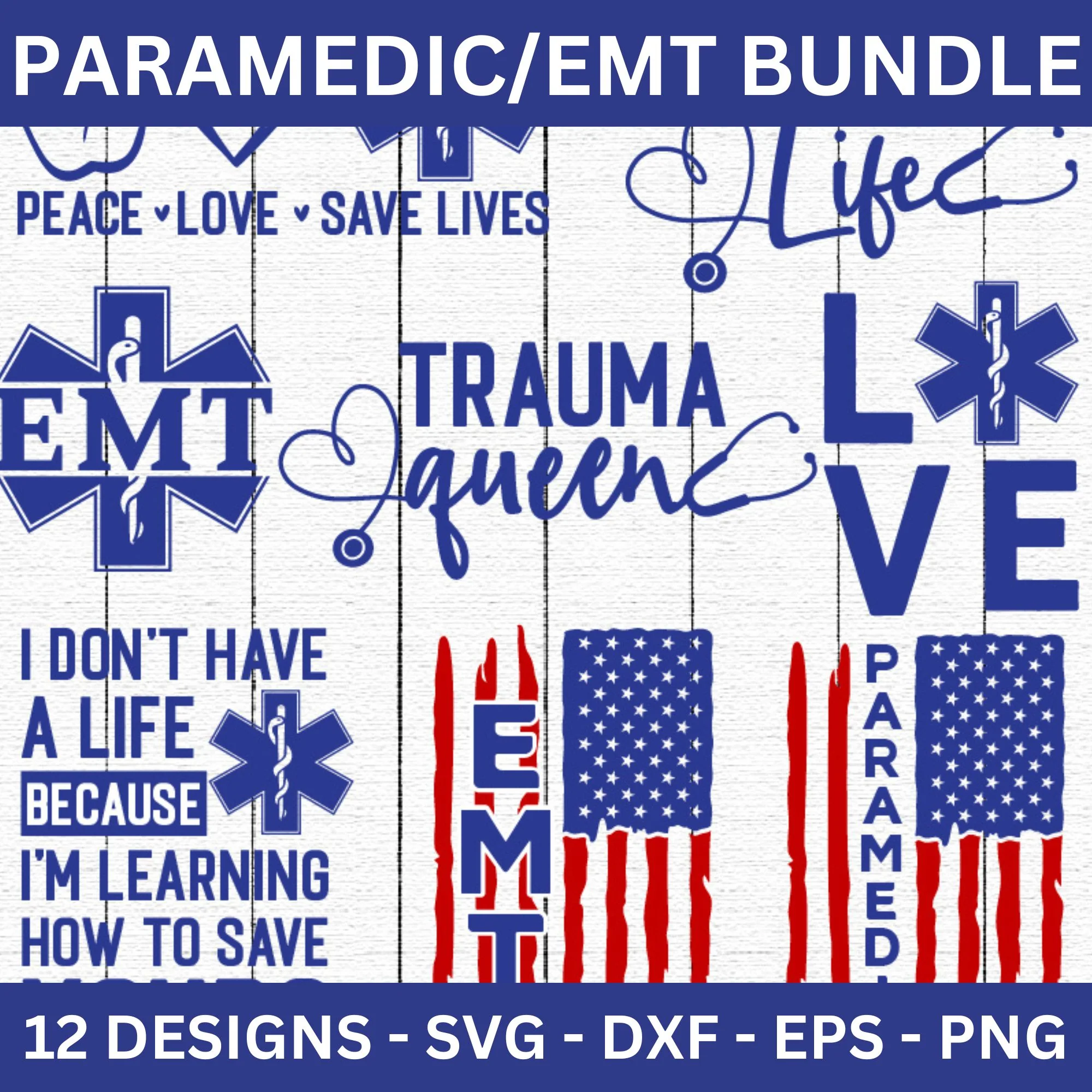 Paramedic EMS EMT SVG Bundle