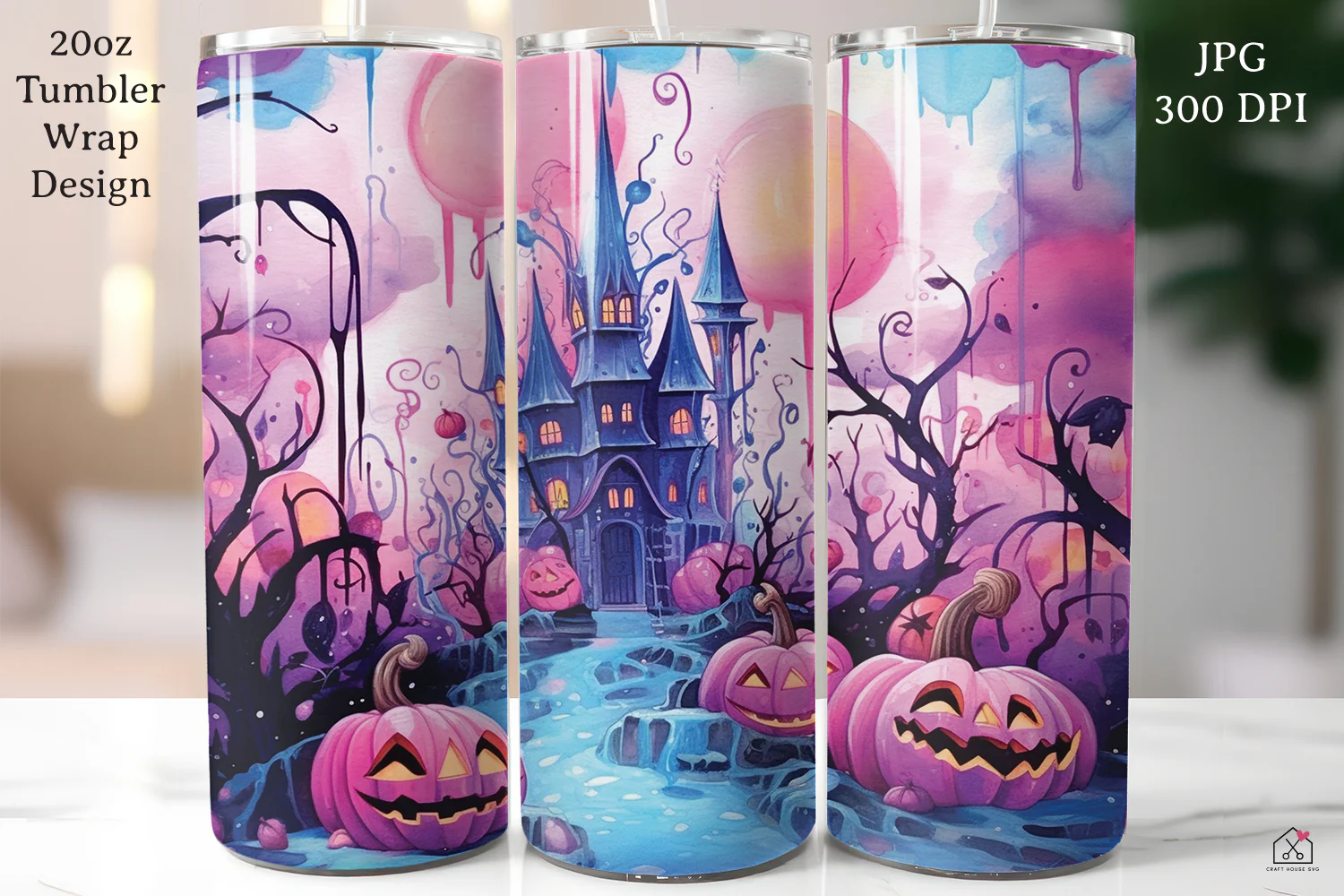 Pastel Halloween 20oz Tumbler Wrap Bundle Sublimation Designs JPG - Image 10