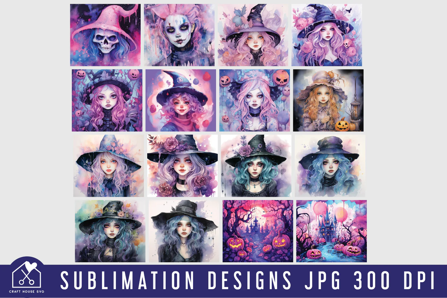 Pastel Halloween 20oz Tumbler Wrap Bundle Sublimation Designs JPG - Image 3