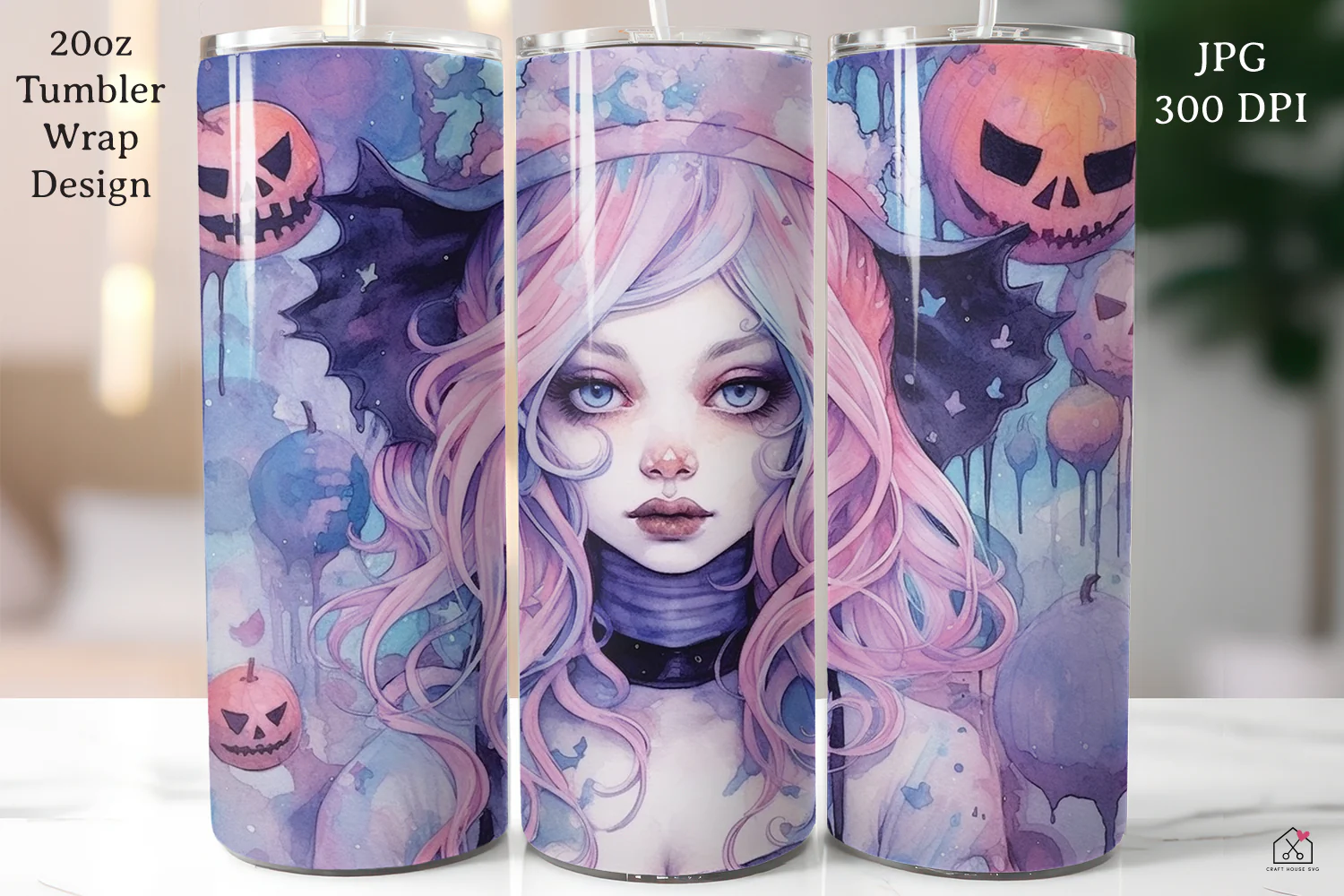 Pastel Halloween 20oz Tumbler Wrap Bundle Sublimation Designs JPG - Image 7