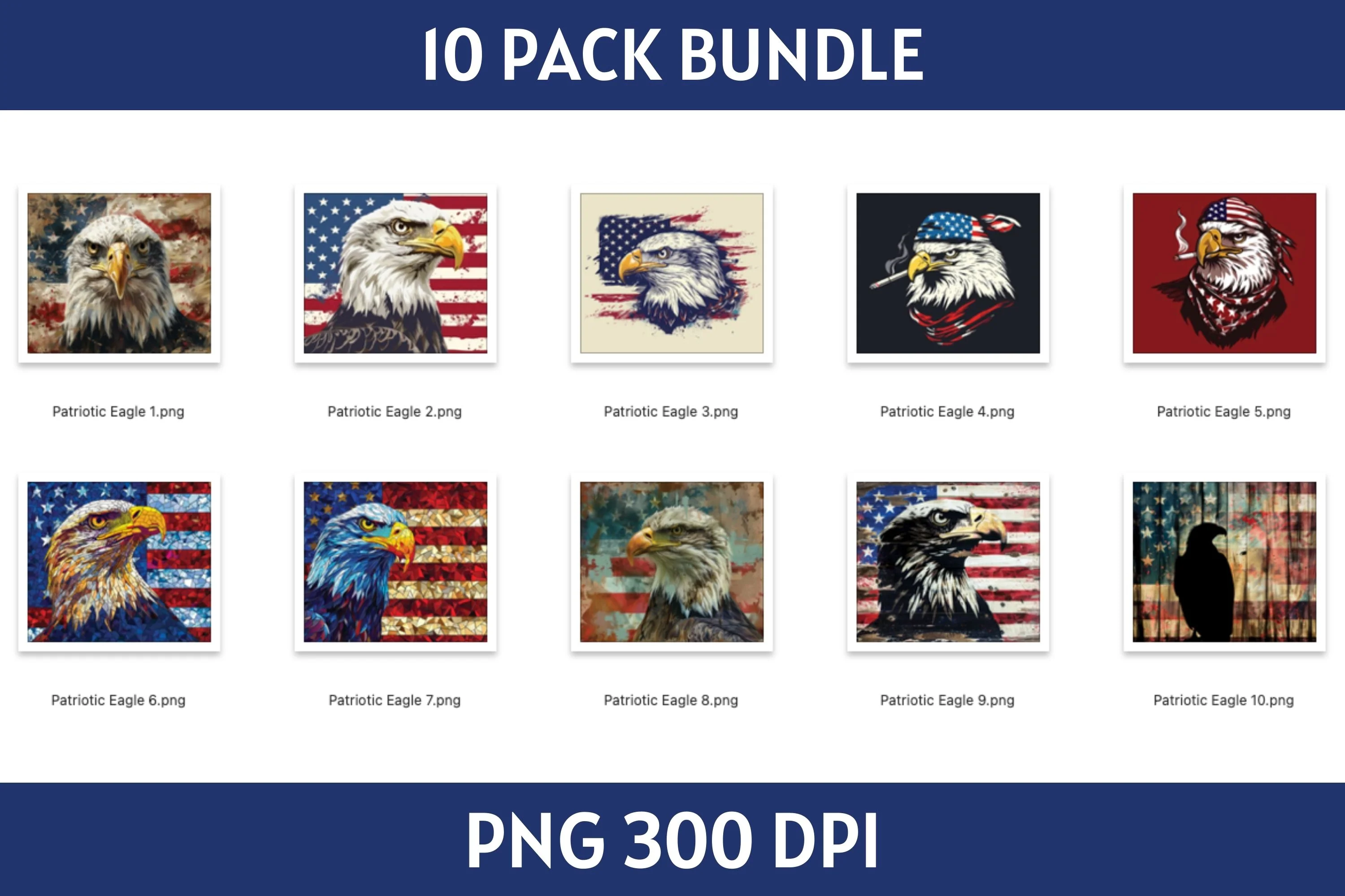 Patriotic Eagle 20 oz Tumbler Sublimation Designs Bundle PNG - Image 3