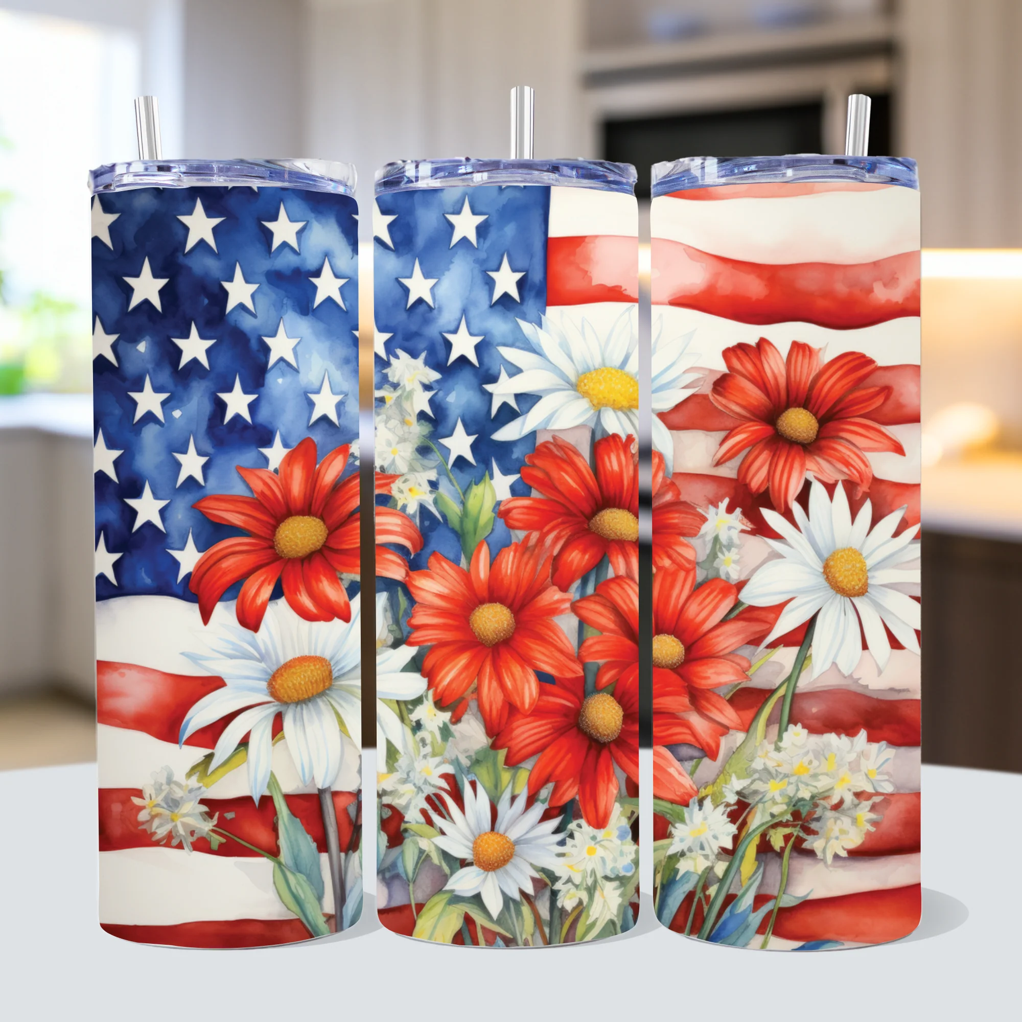 Patriotic Tumbler Sublimation Bundle PNG 20 oz - Image 2