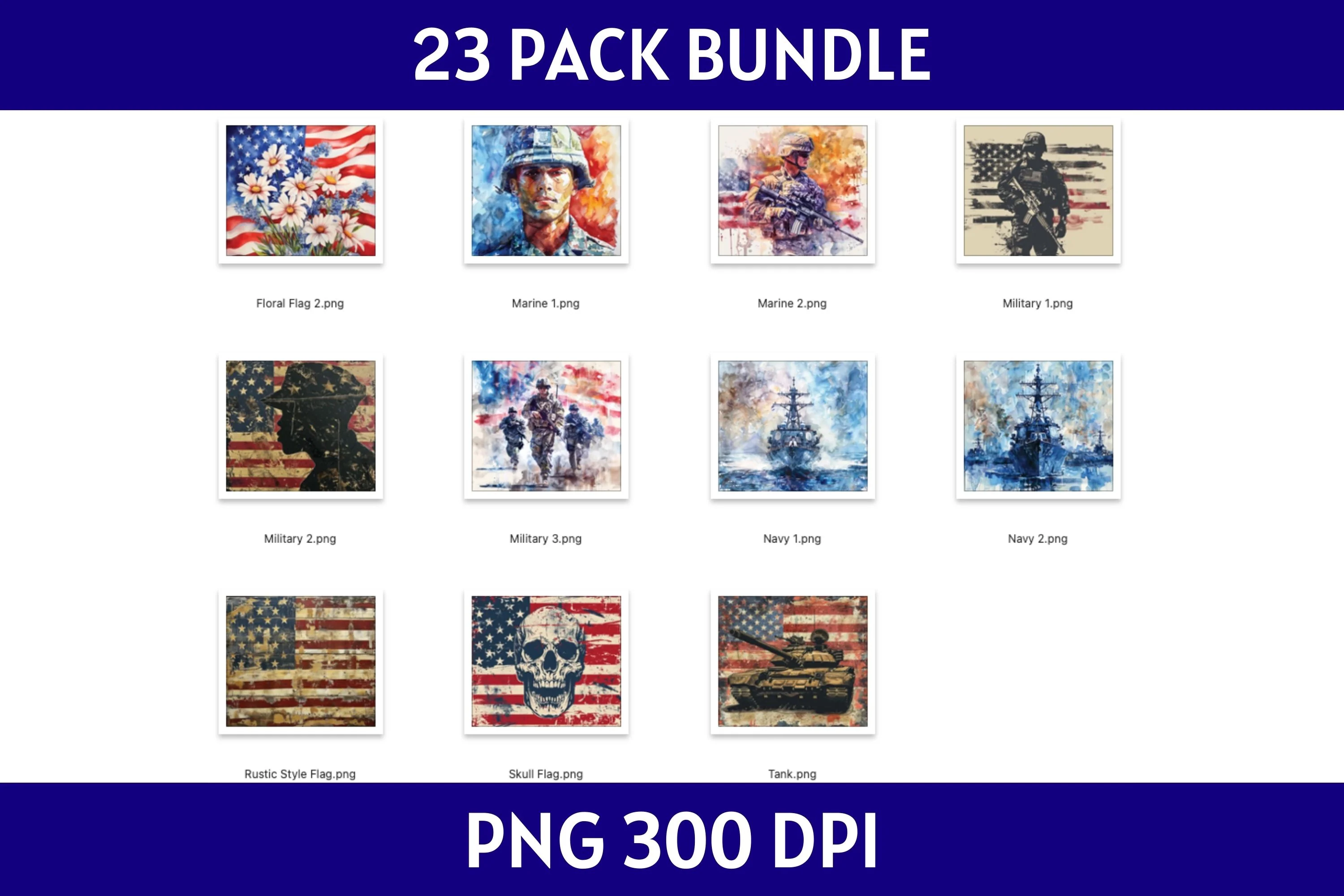 Patriotic Tumbler Sublimation Bundle PNG 20 oz - Image 4