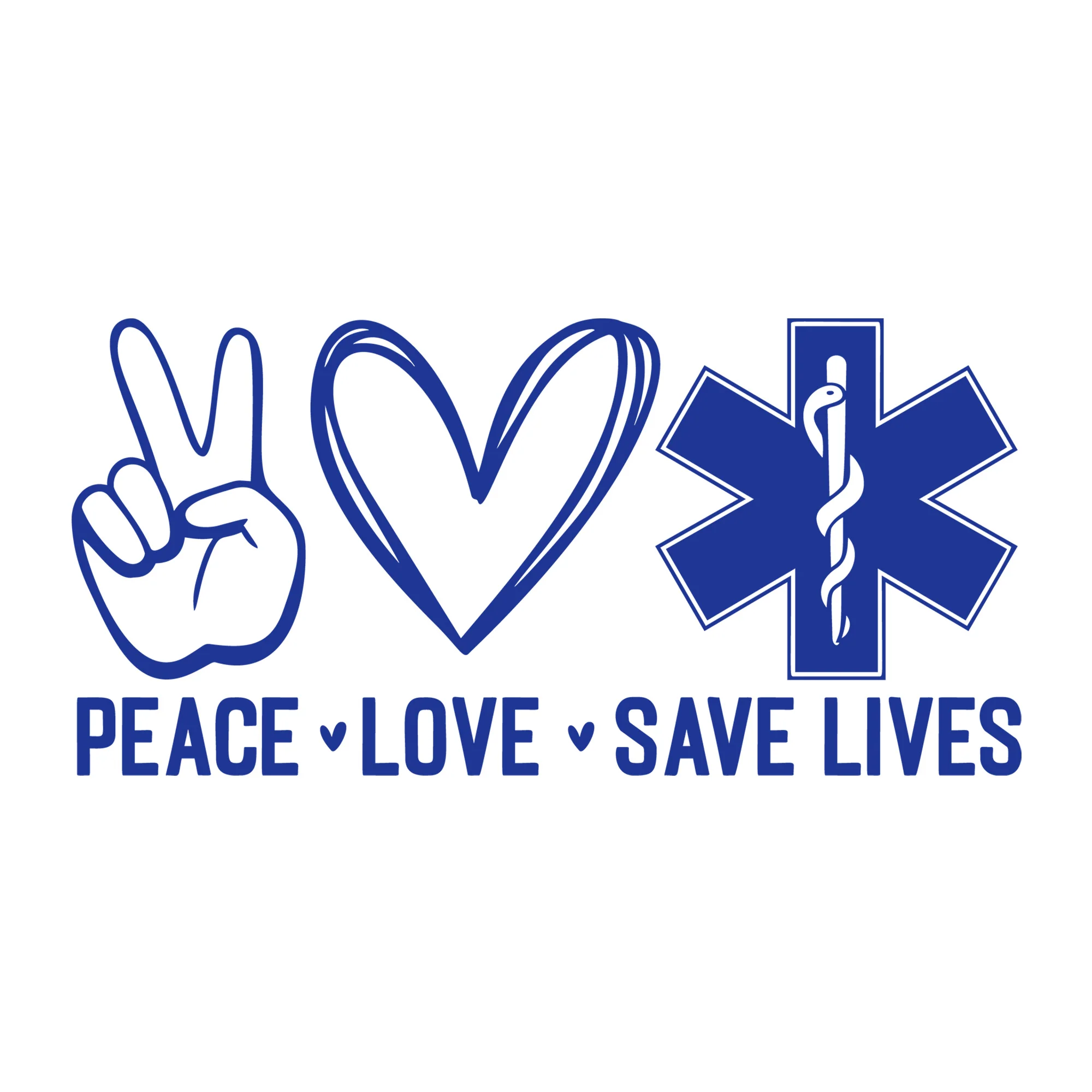 Peace Love Save Lives SVG