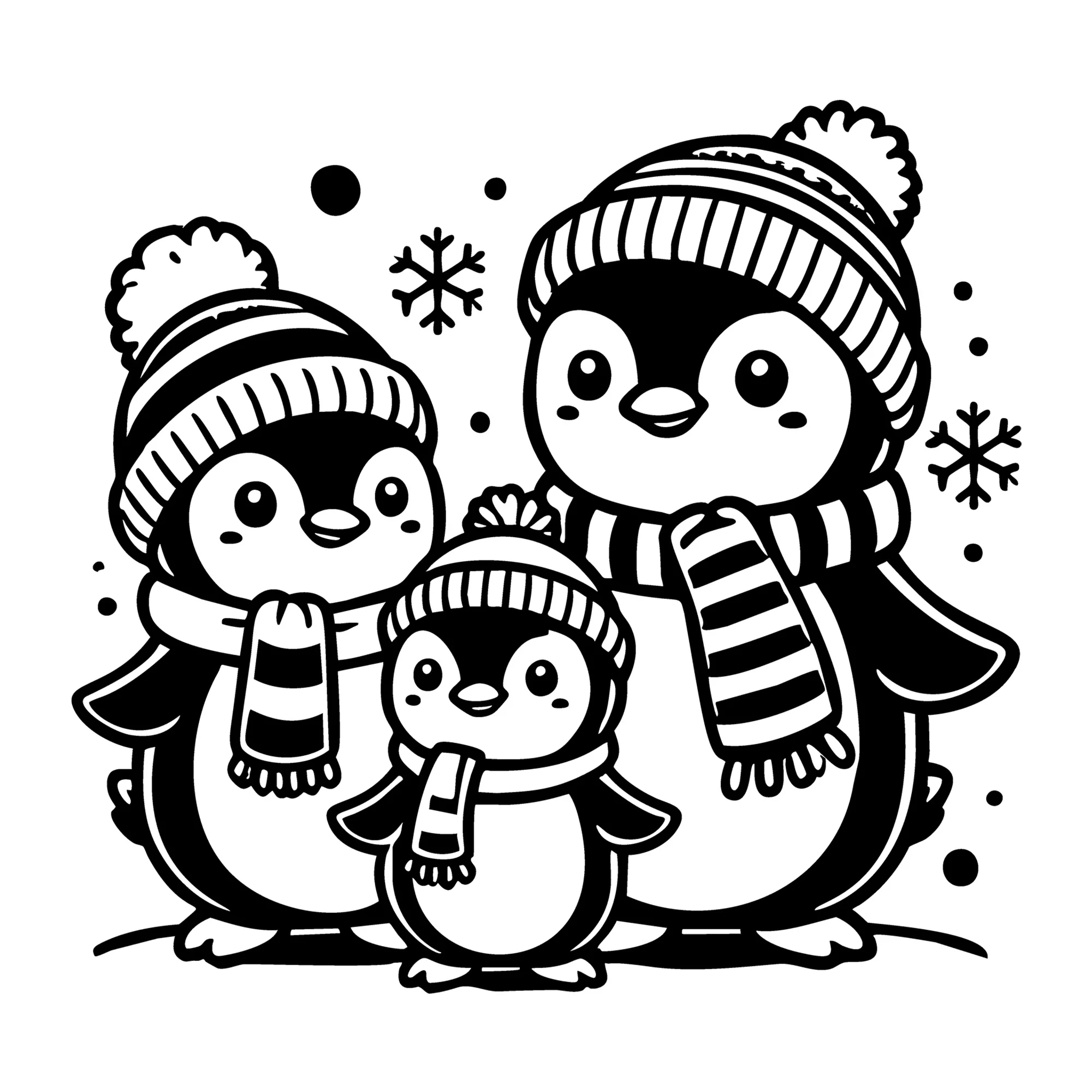 Penguin Family SVG