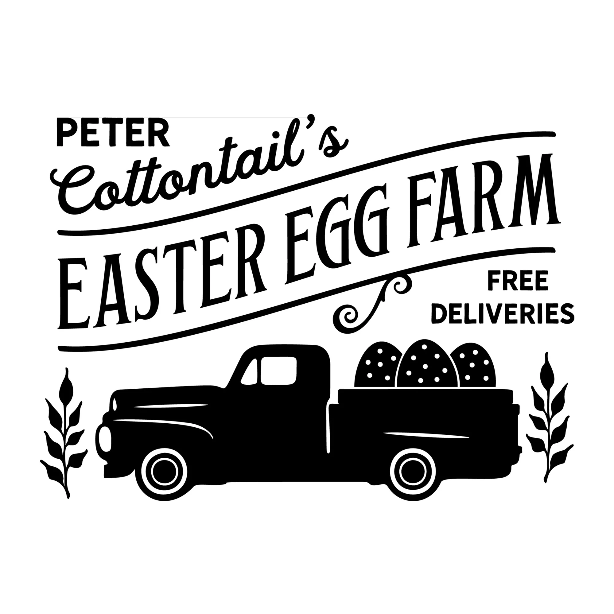 Peter Cottontail's Easter Egg Farm SVG