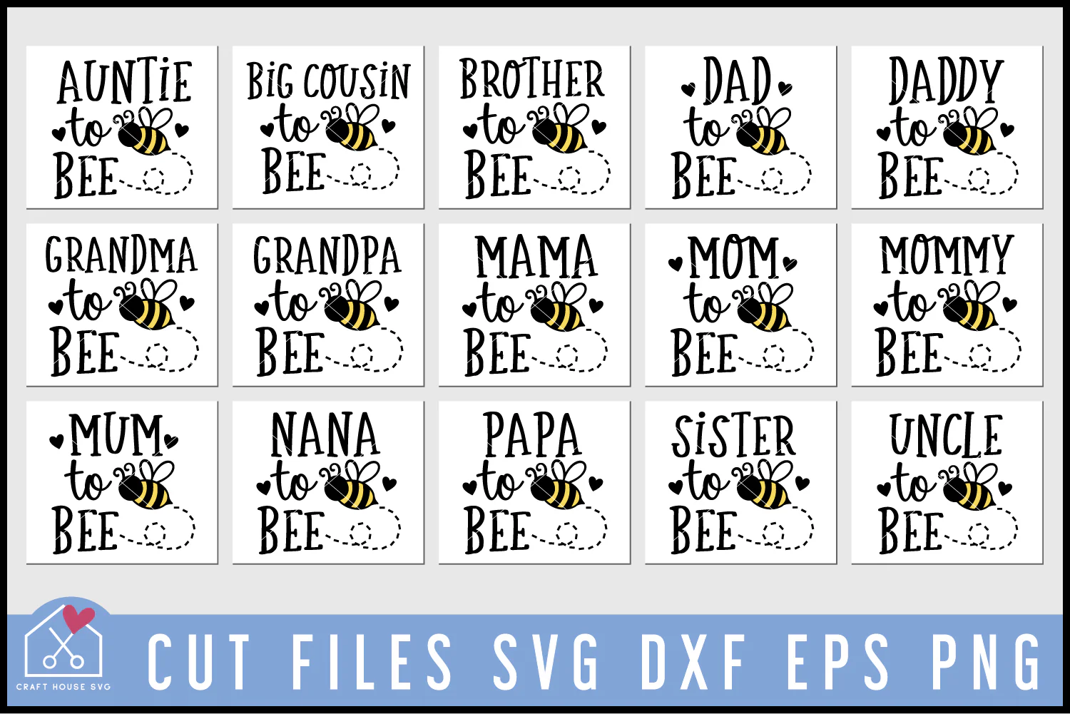 Bee Pregnancy Announcement SVG Bundle - Image 3