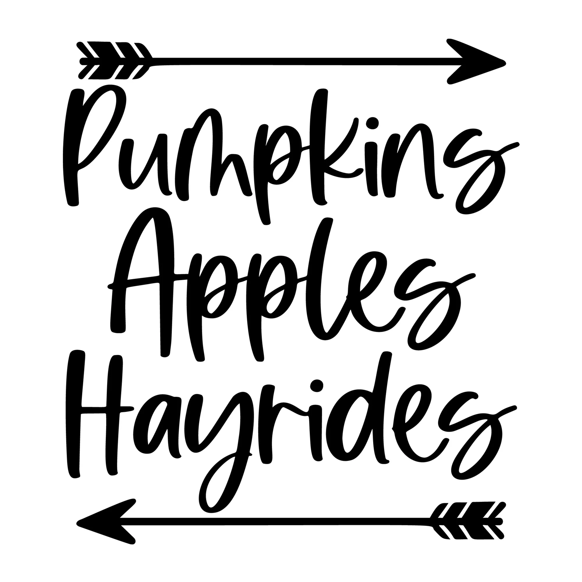 Pumpkins Apples Hayrides SVG