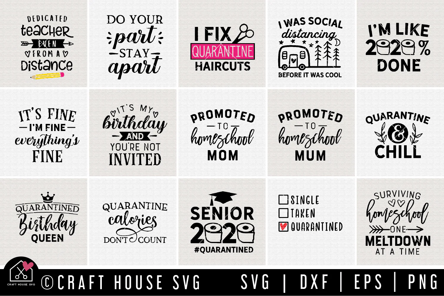 Quarantine SVG Bundle - Image 3