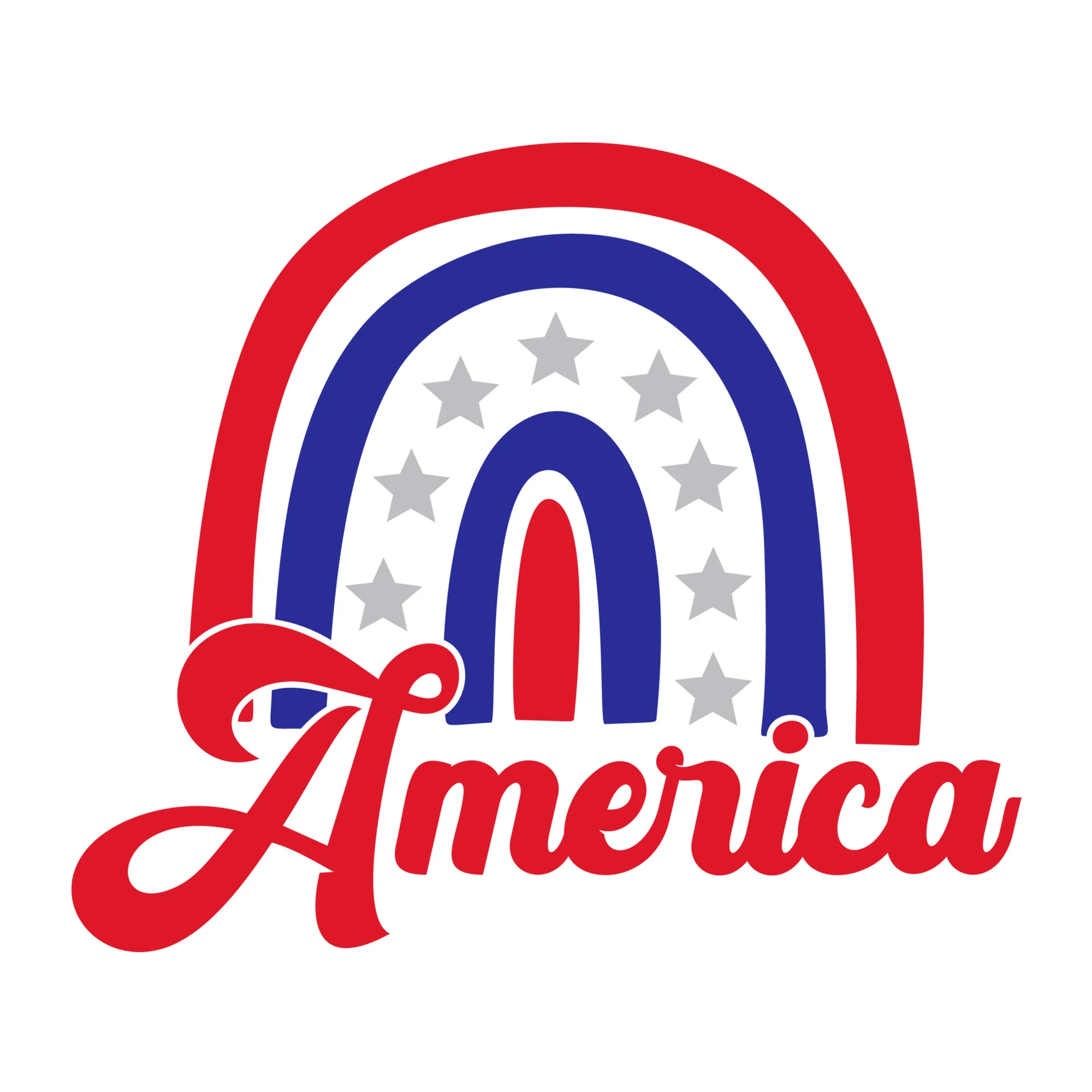 Rainbow America SVG