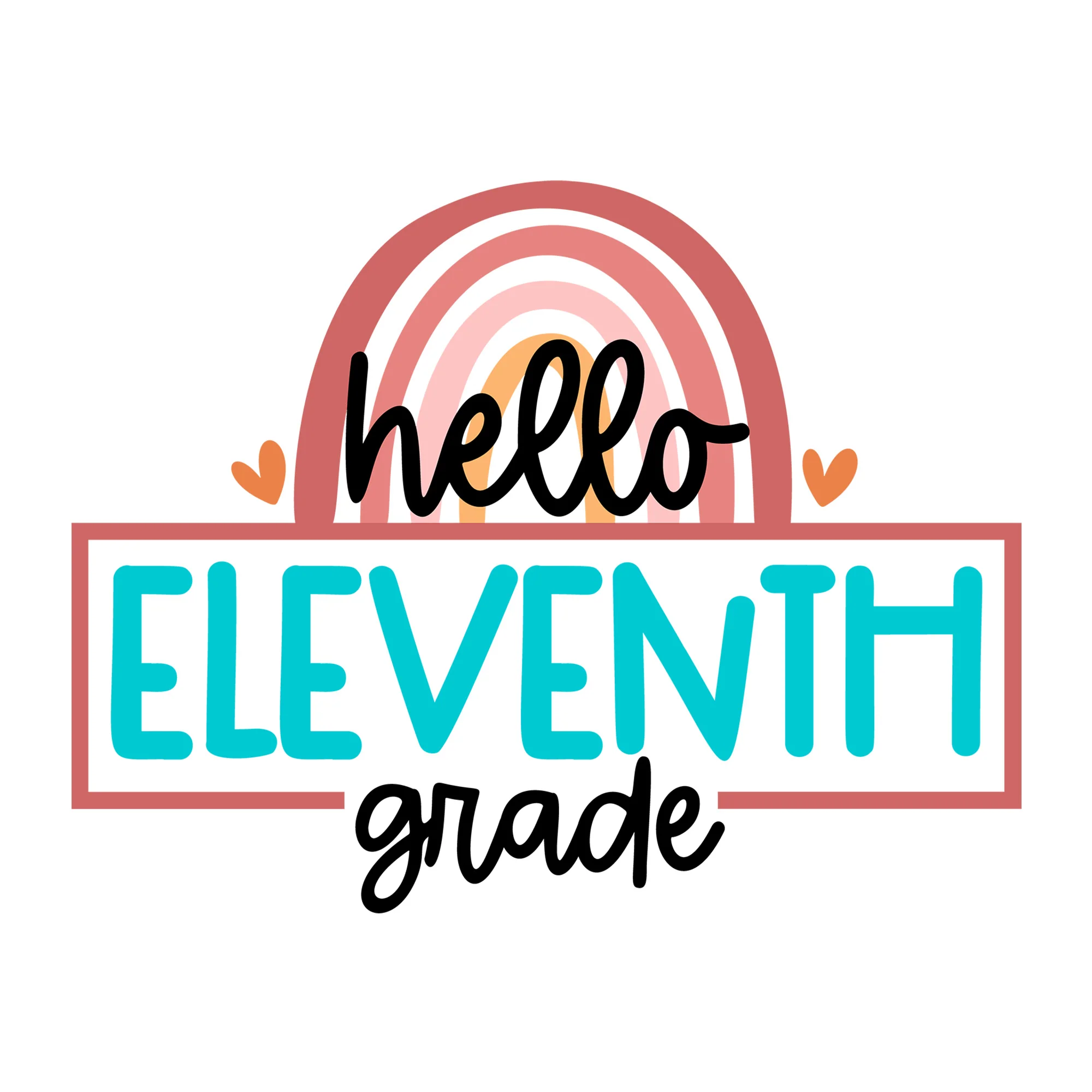 Rainbow Hello Eleventh Grade SVG