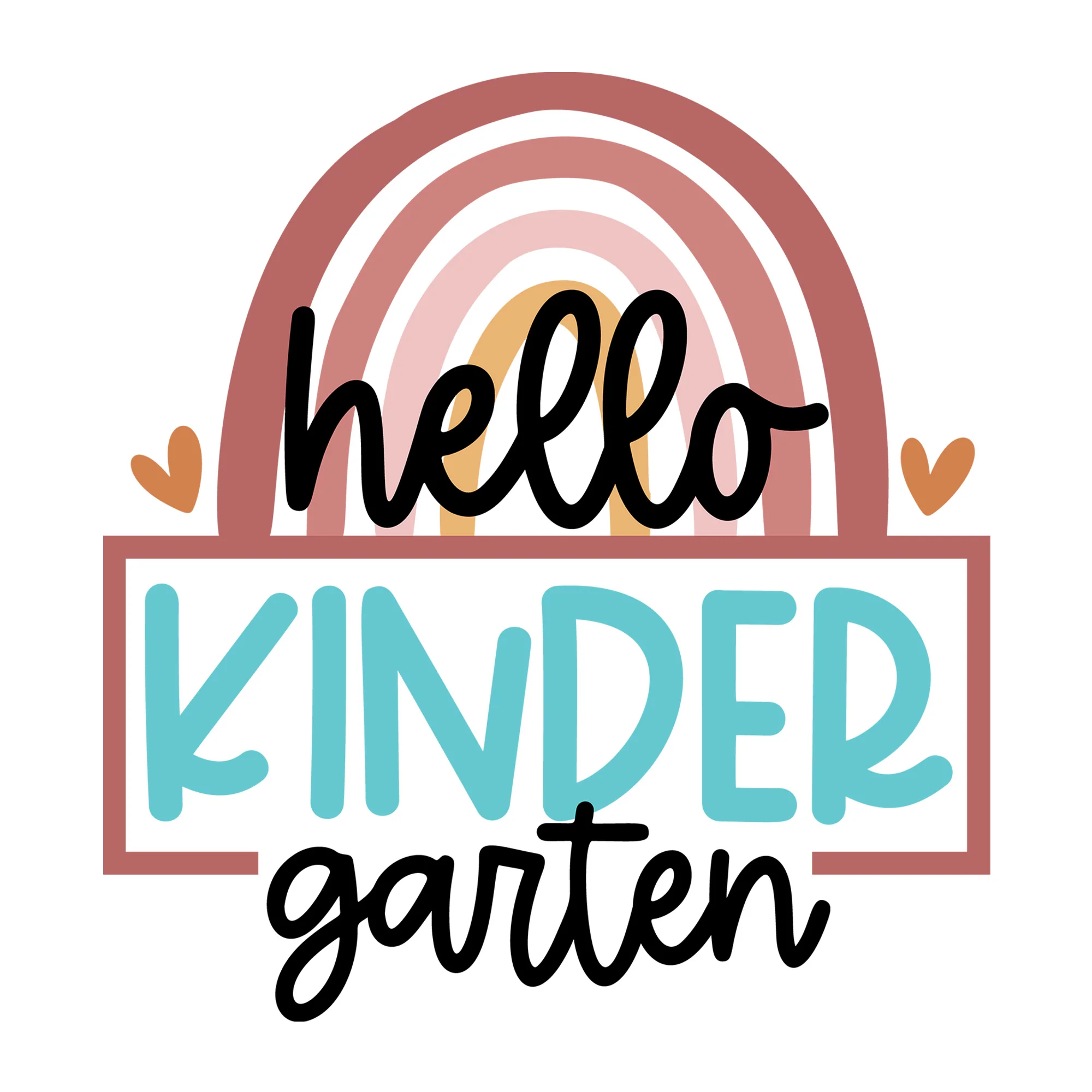 Rainbow Hello Kindergarten SVG