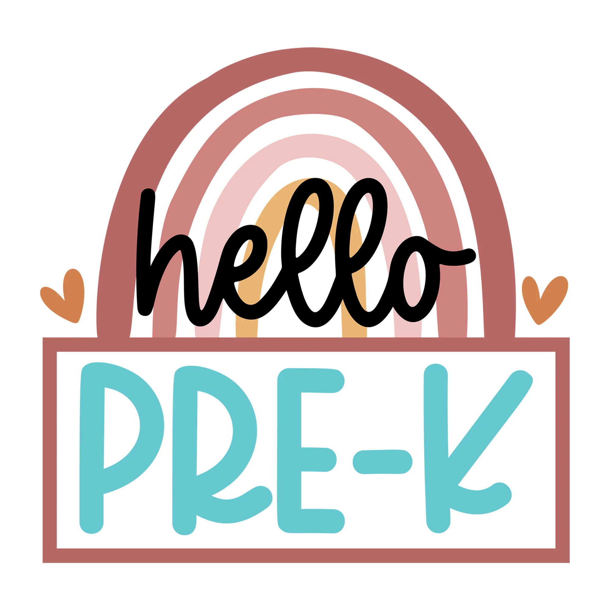 Rainbow Hello Pre-K SVG