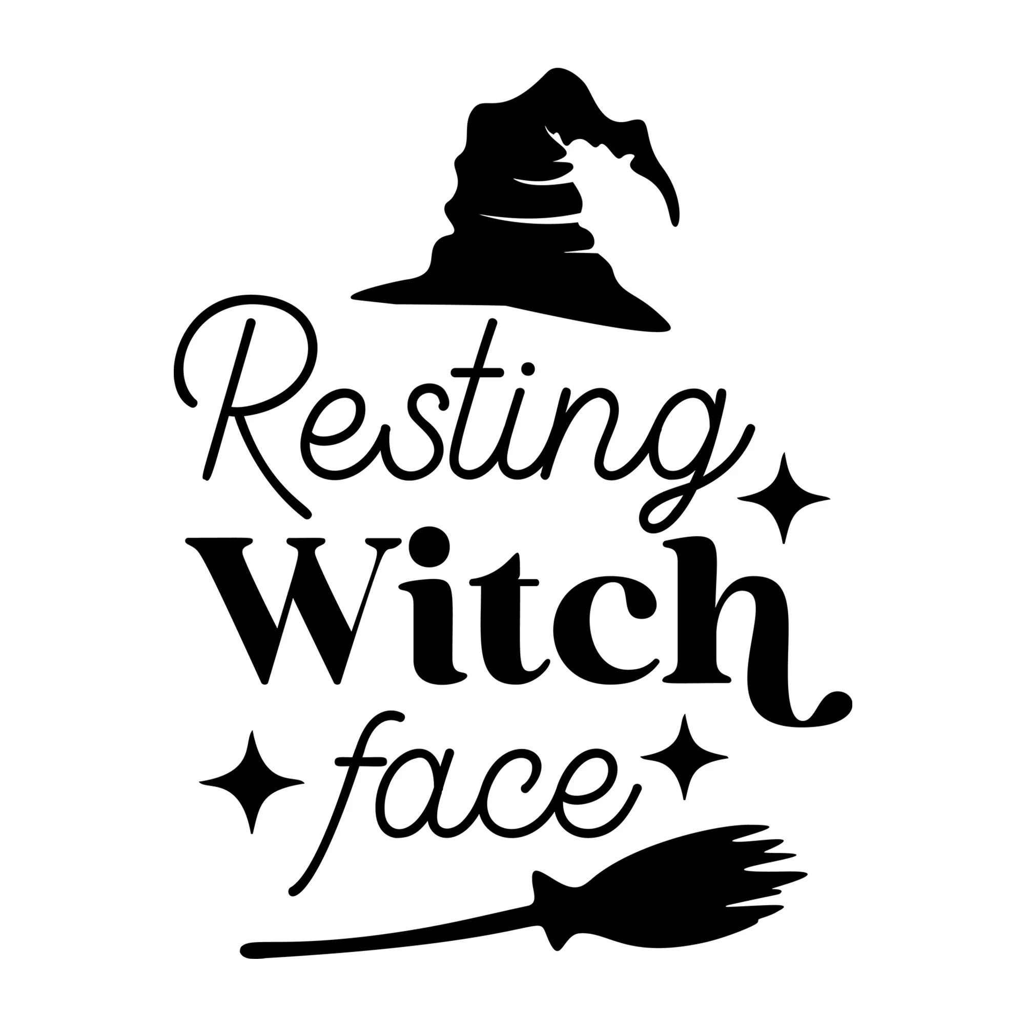 Resting Witch Face SVG